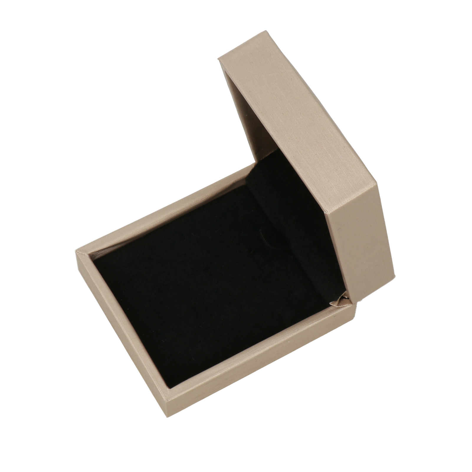 champagne pu leather bracelet and earrings boxes black velvet inner - 8x7cm | 8pc