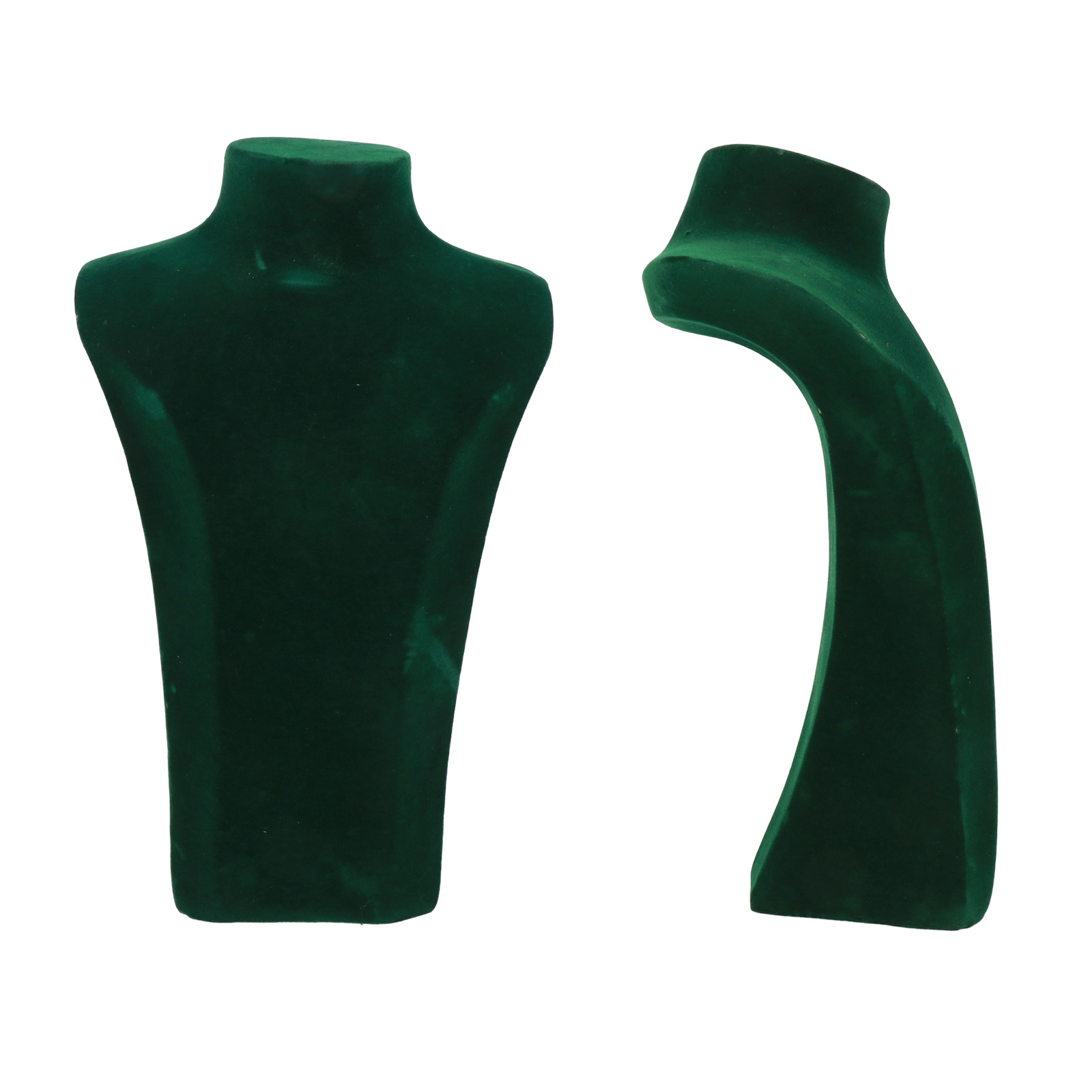 premium quality necklace display - green velvet bust - 26cm | 1pc