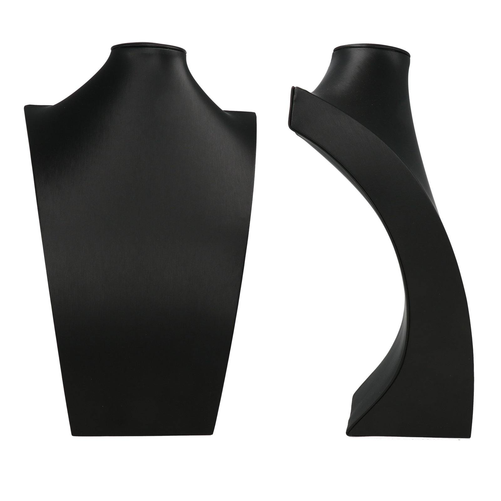 necklace display - black pu leather bust - 30cm | 1pc