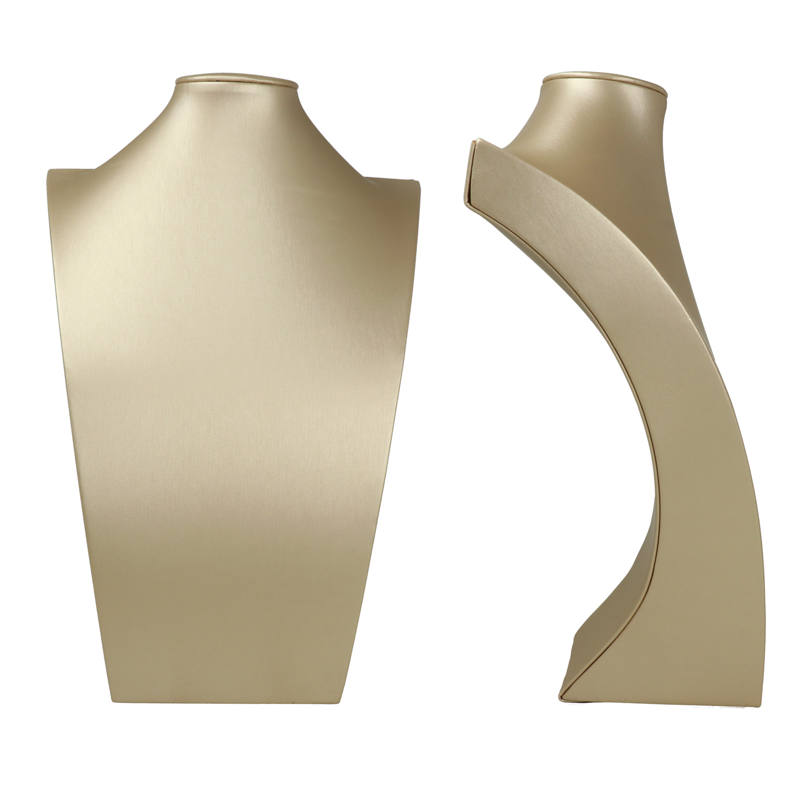 necklace display - champagne pu leather bust - 30cm | 1pc