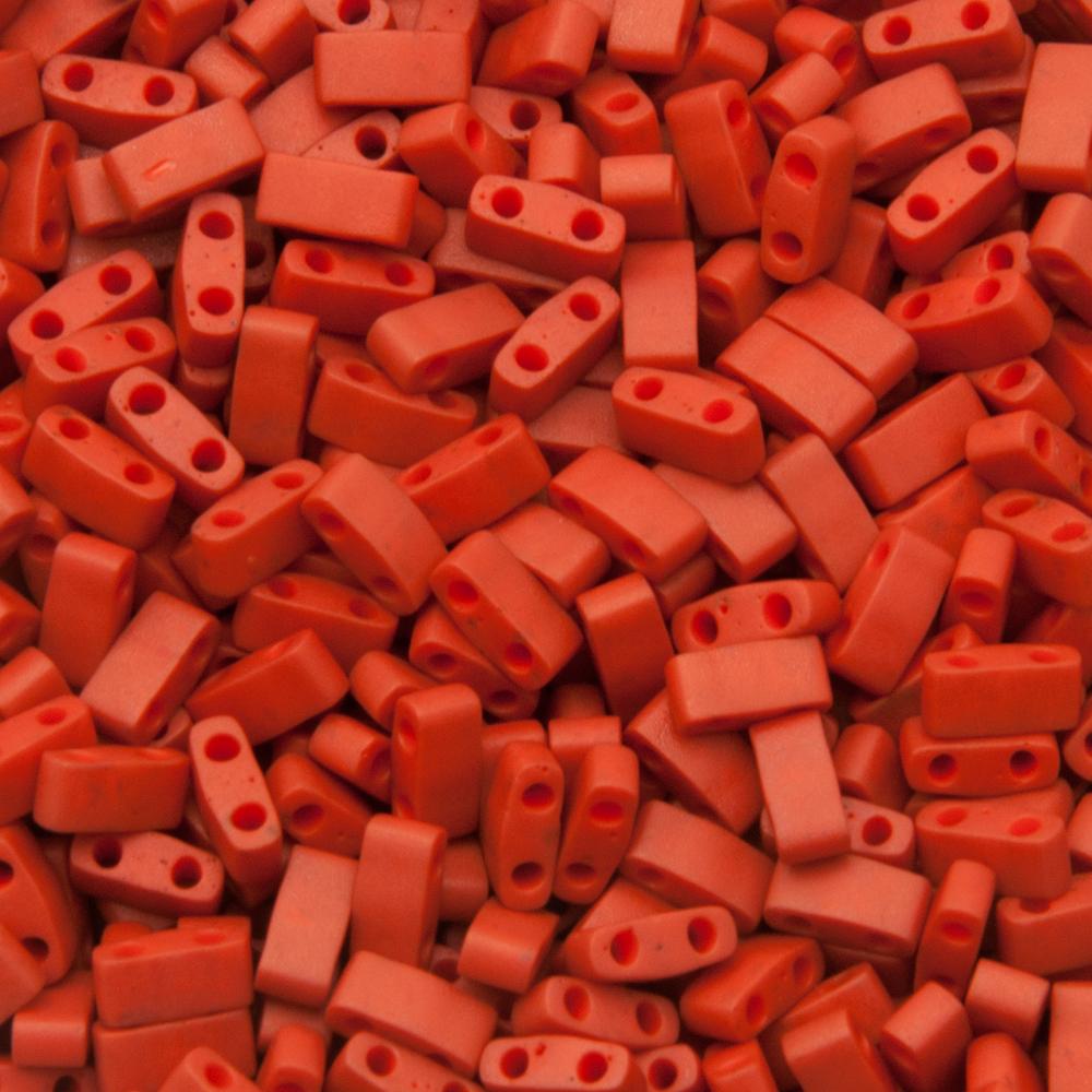 miyuki half tila beads - opaque matte terra cotta 5x2,3mm | 5gr