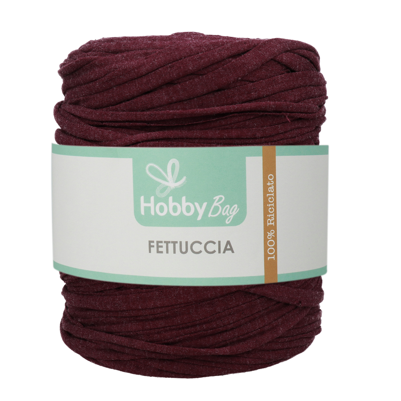 hobbybag t-shirt yarn fettuccia regular - blueberry melange - 700-900gr aprox (110-130mt) | 1pc
