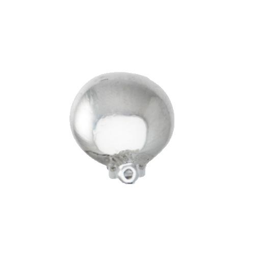 rhodium silver plated clip-on earring 17mm | 2pc