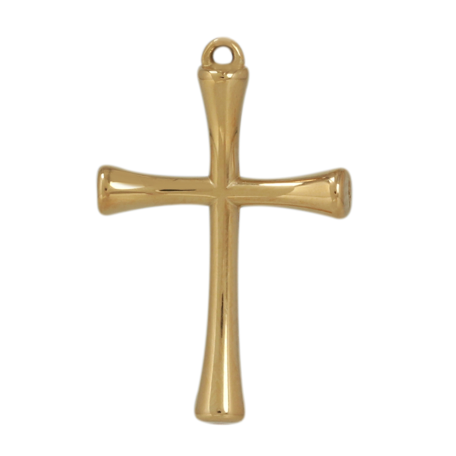 gold plated stainless stell cross pendant 30x22mm | 1pc
