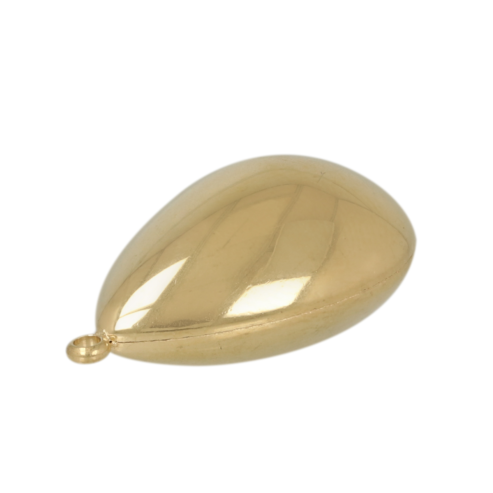 gold plated stainless stell drop pendant 25x18mm | 1pc