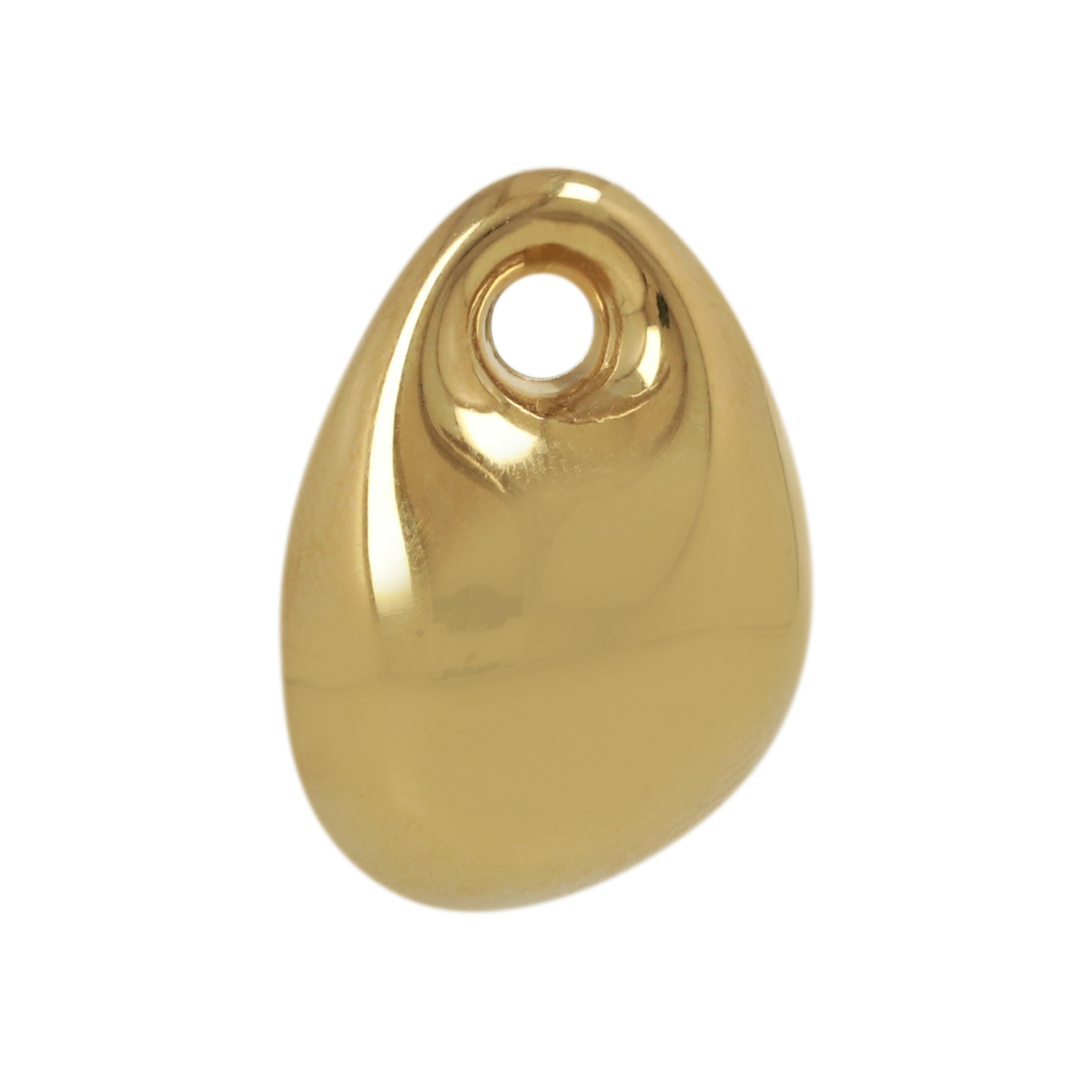 gold plated stainless stell oval pendant 24x16mm | 1pc