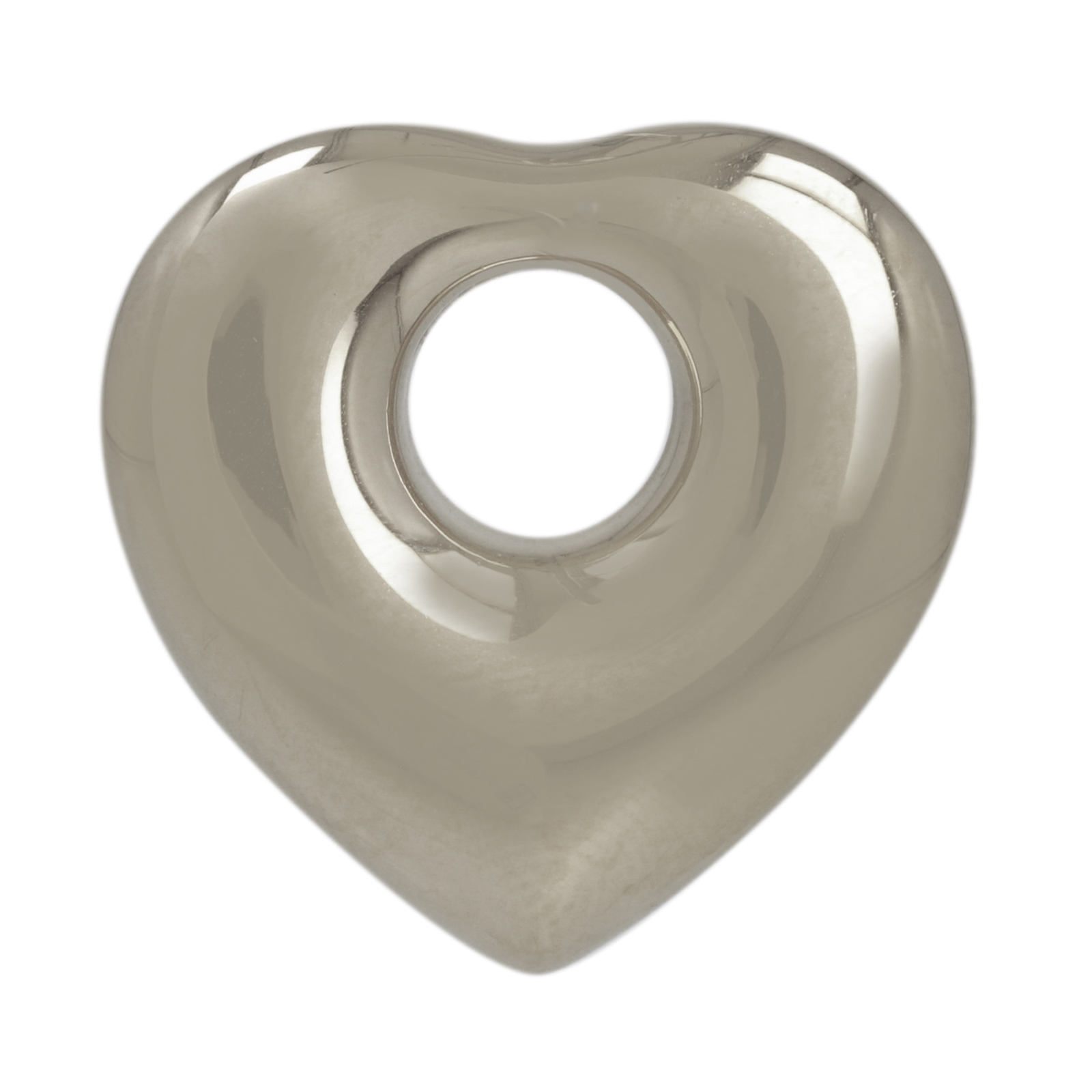 stainless stell heart pendant 28mm | 1pc