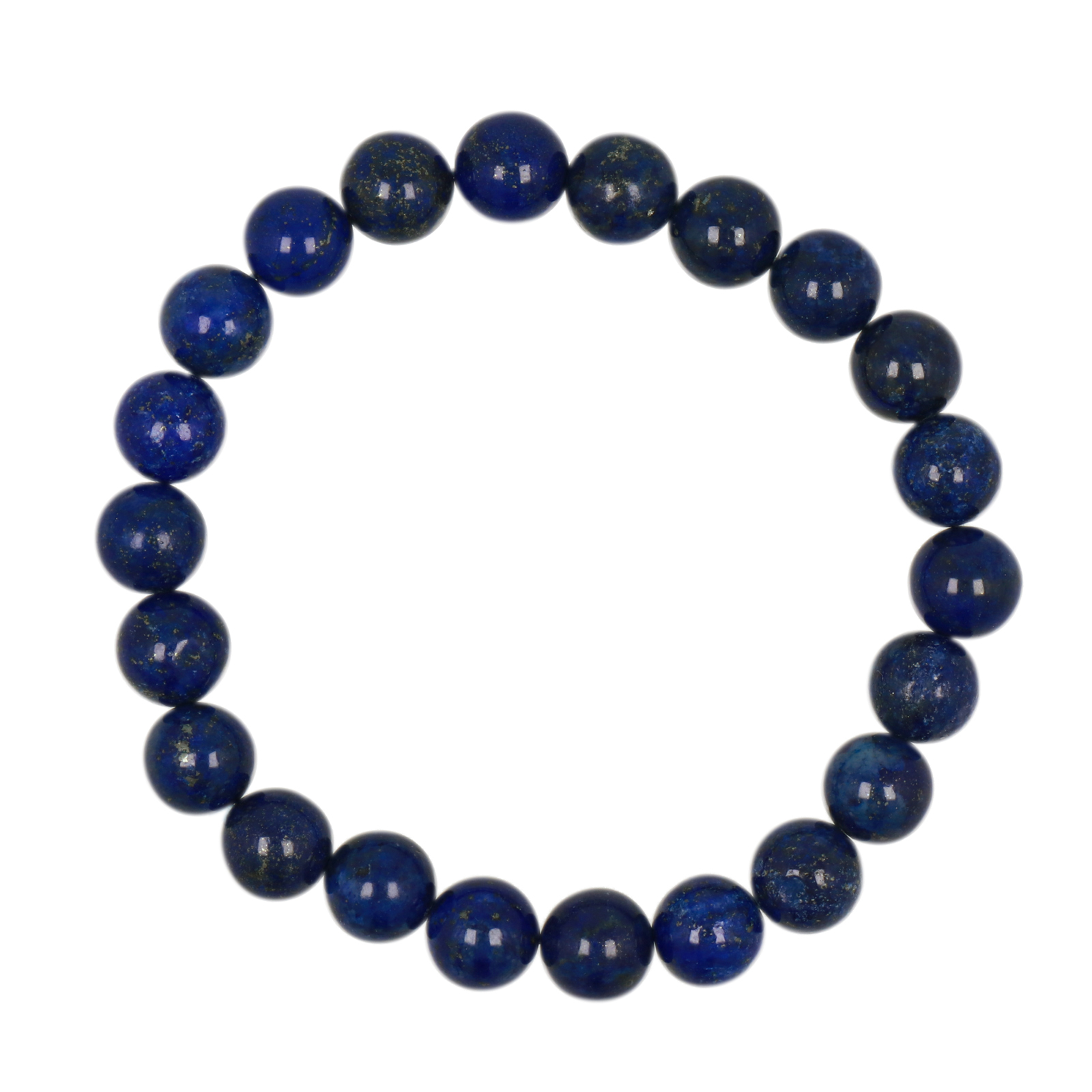 dyed lapislazuli elastic bracelets smooth round 8mm | 1pc