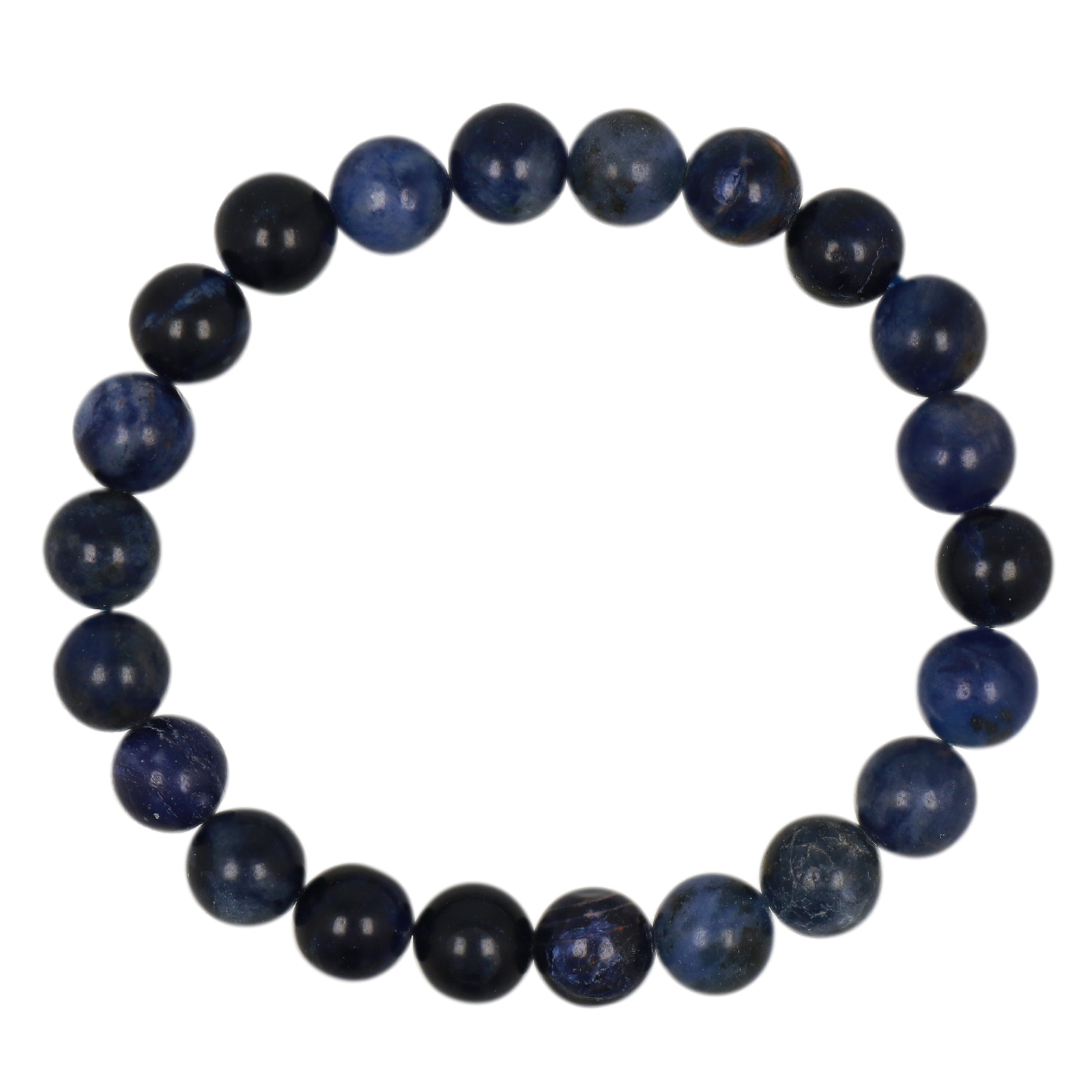 sodalite elastic bracelets smooth round 8mm | 1pc