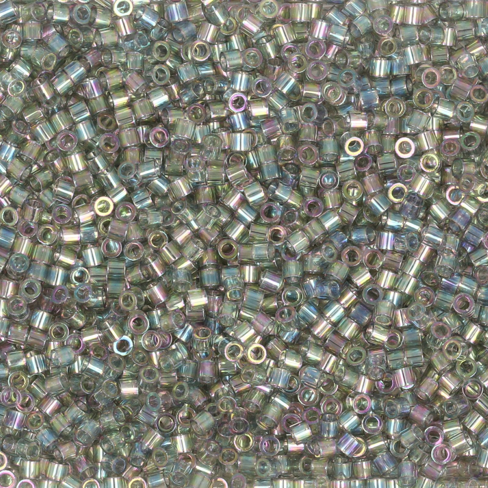 miyuki delica 15/0 - transparent grey rainbow gold luster | 5gr