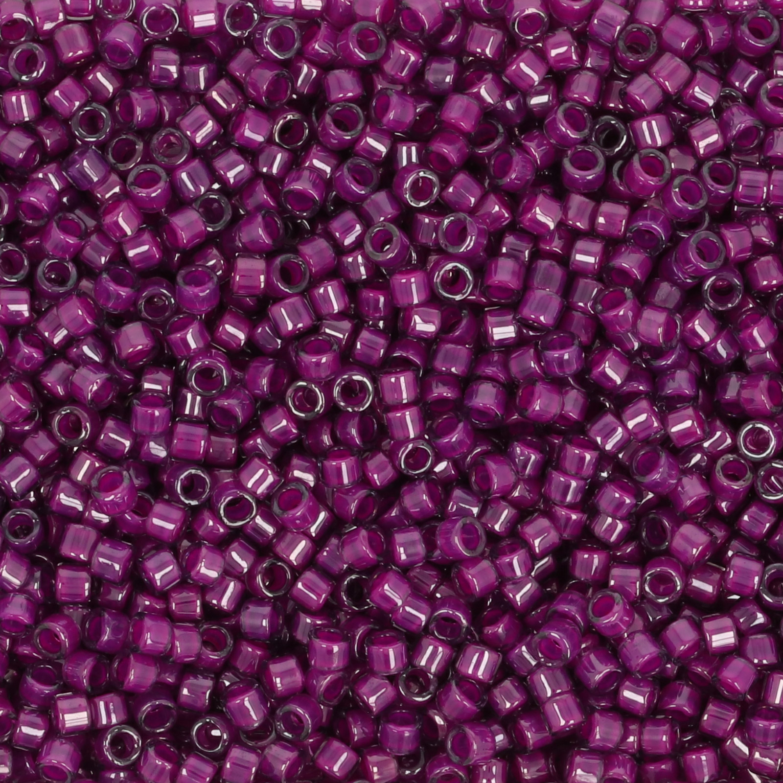 miyuki delica 11/0 - color-lined fuchsia/crystal luster | 8gr