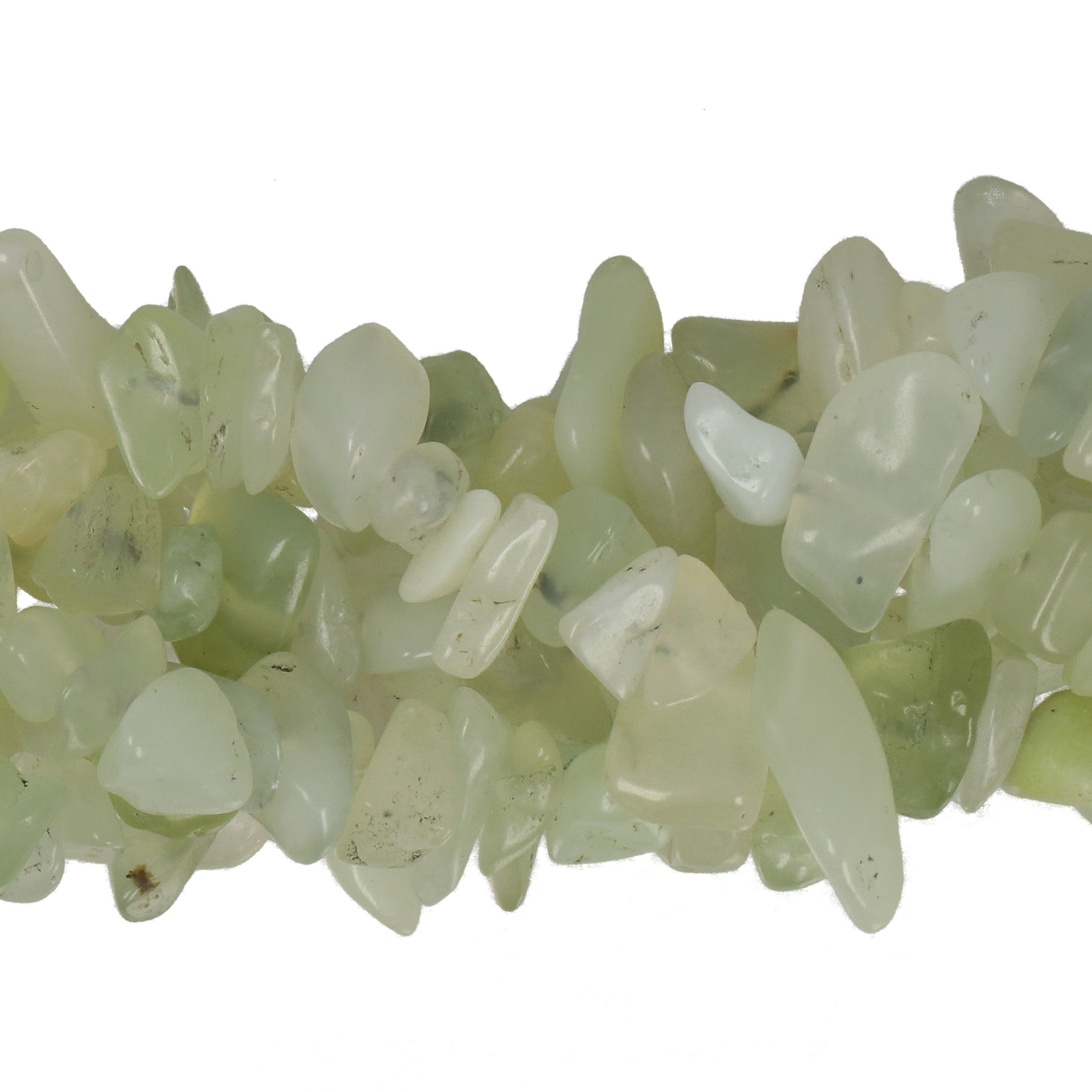 new jade chips 5-10mm | 32-inch strand approx.