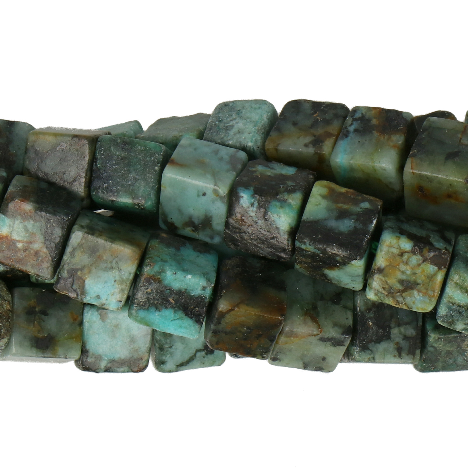 african turquoise smooth cube 6mm | 15pc