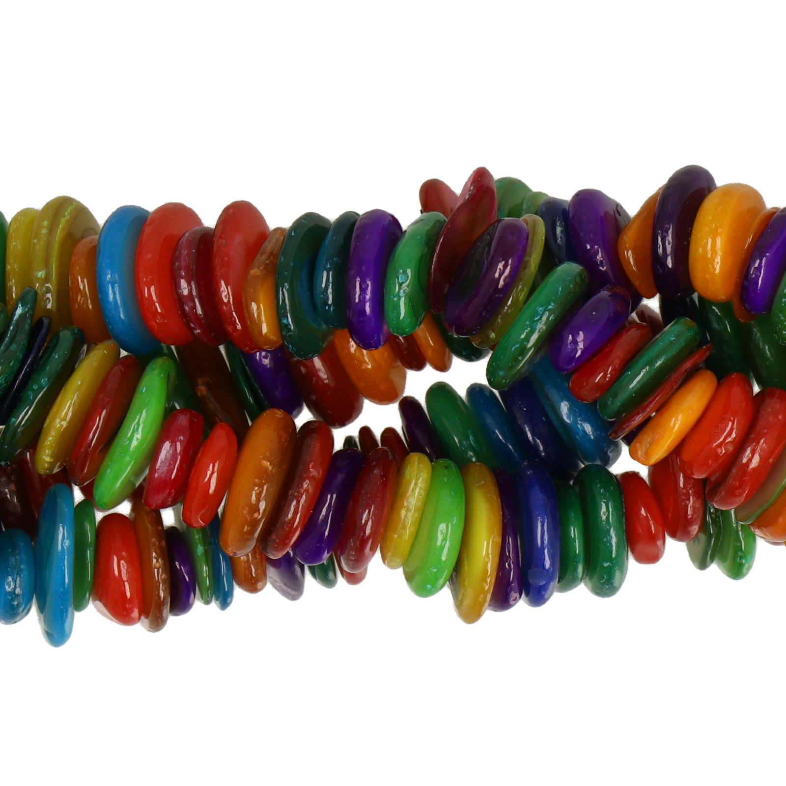 dyed natürliche perlmuttperlen chips 5-10mm | strang 80/85cm