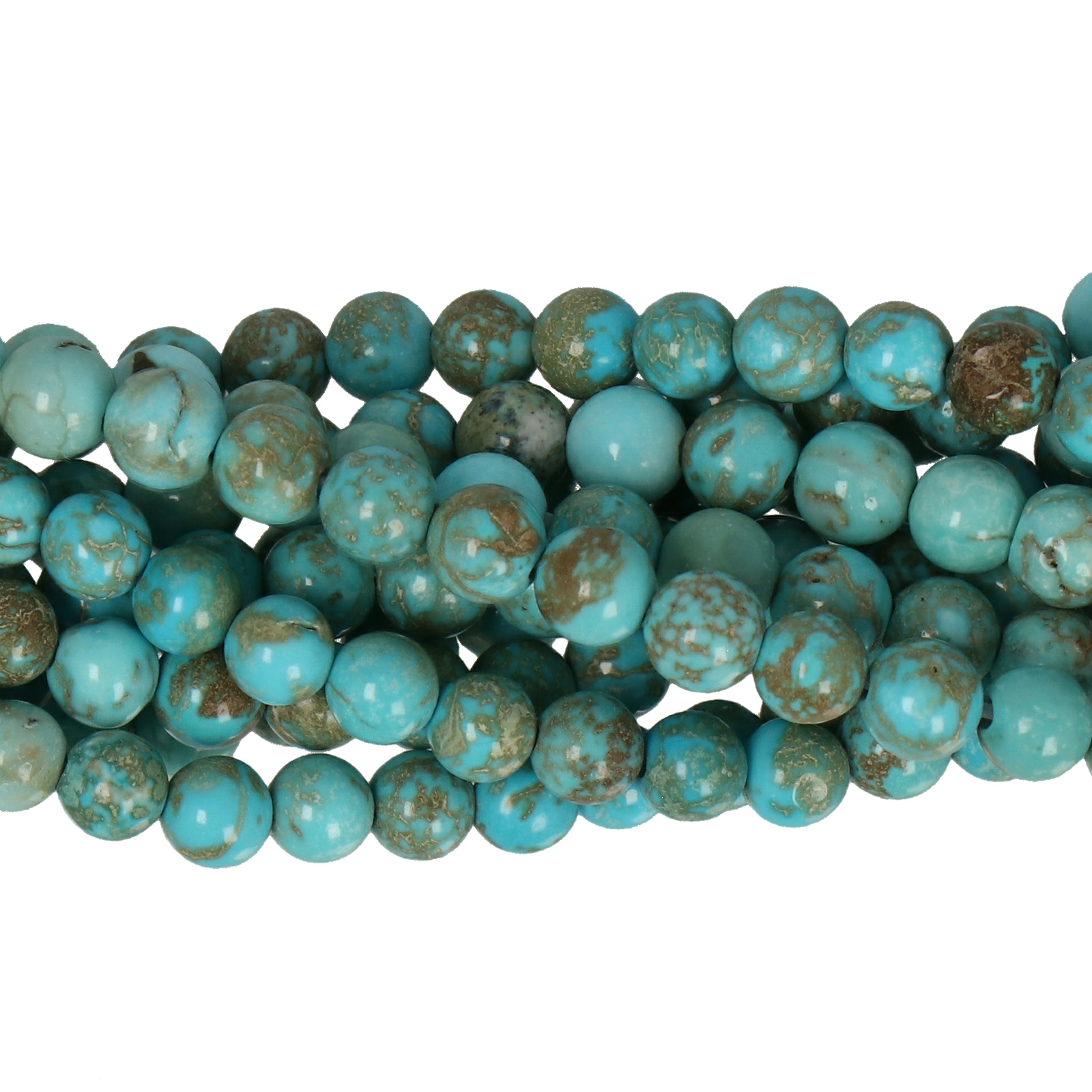 multicolor türkis howlite glatt runde 4mm | strang 38/40cm