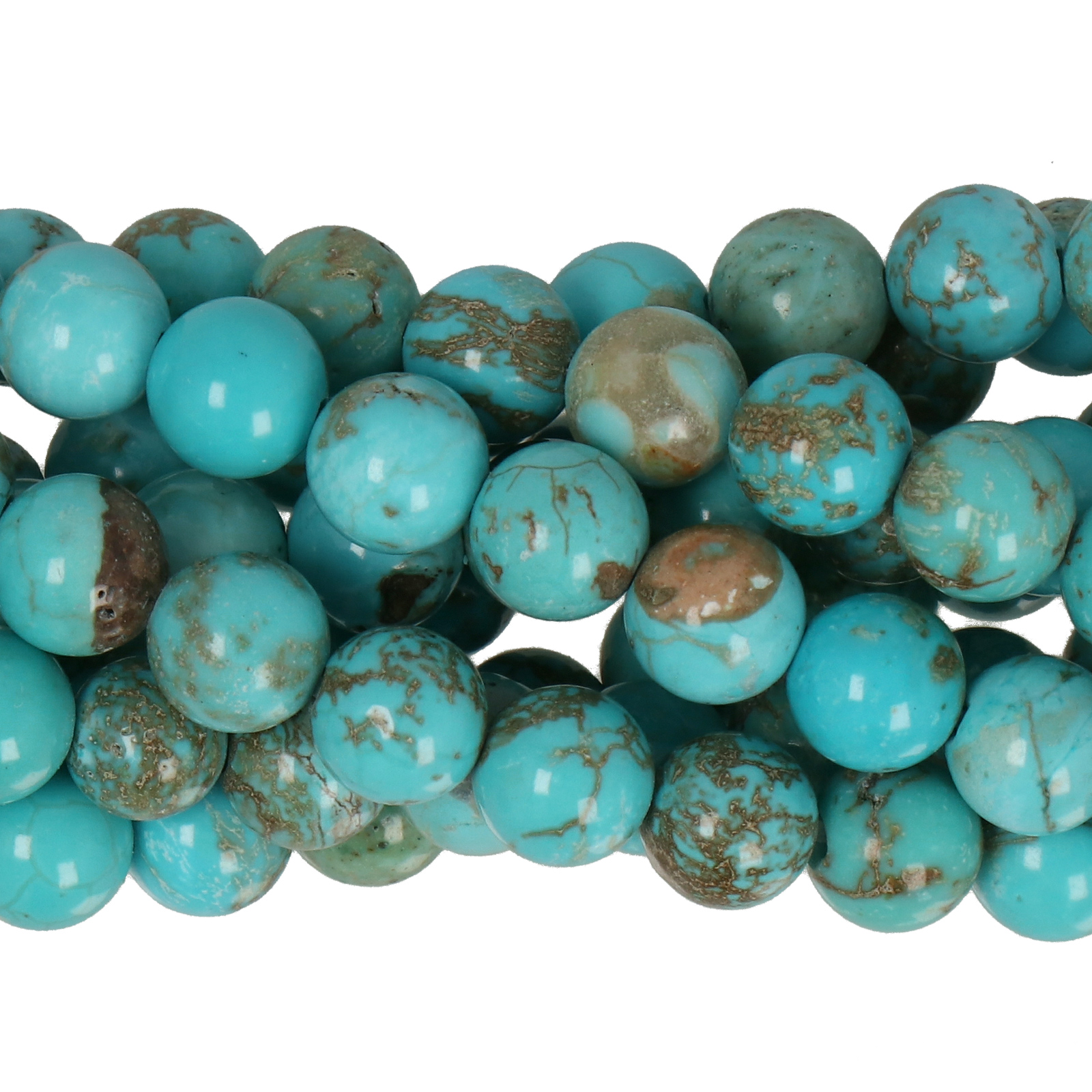 multicolor türkis howlite glatt runde 6mm | strang 38/40cm