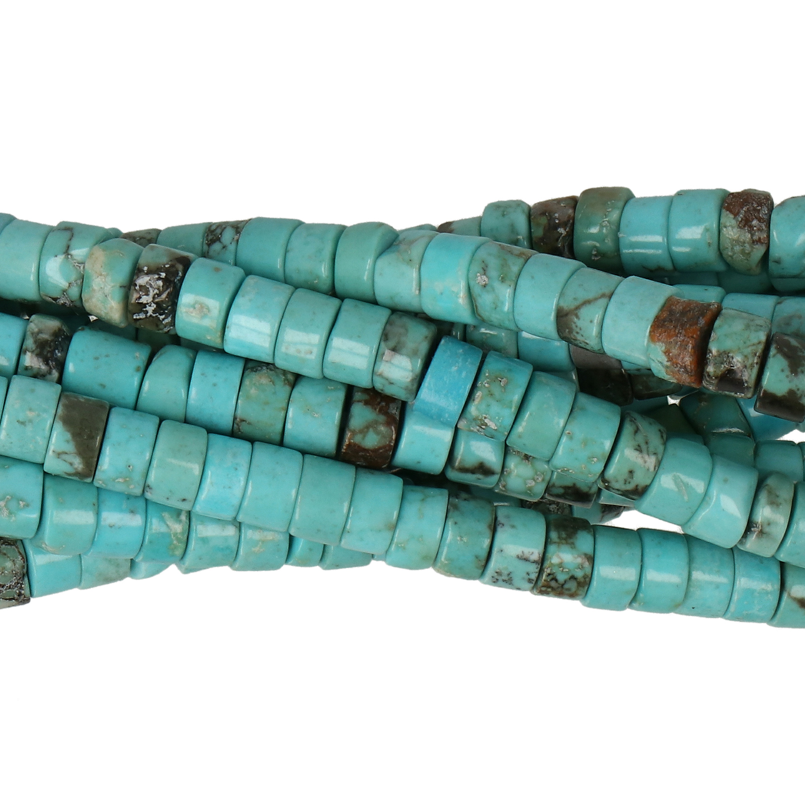 multicolor turquoise howlite heishi 4x2mm | 15/16-inch strand