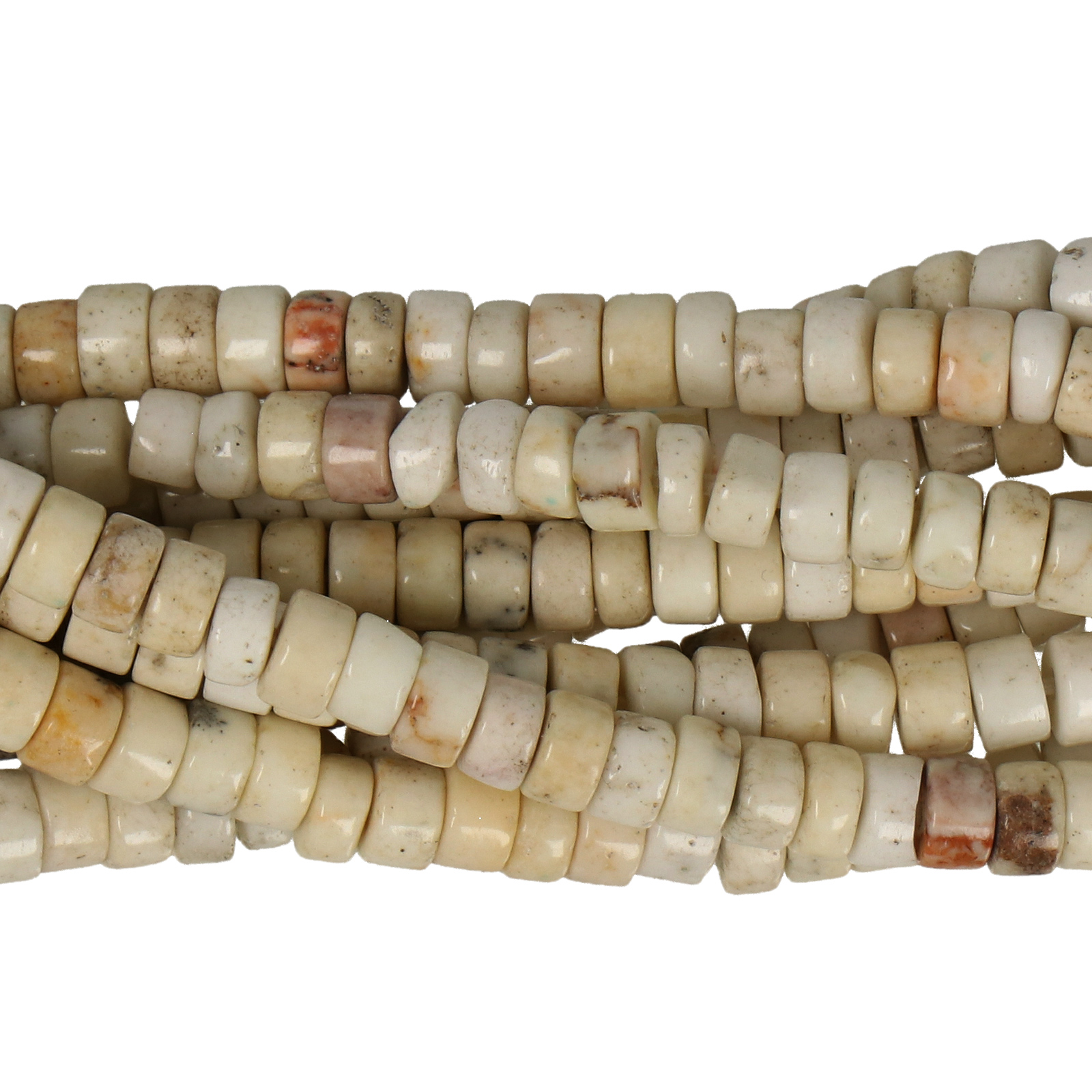 white turquoise howlite heishi 4x2mm | 15/16-inch strand