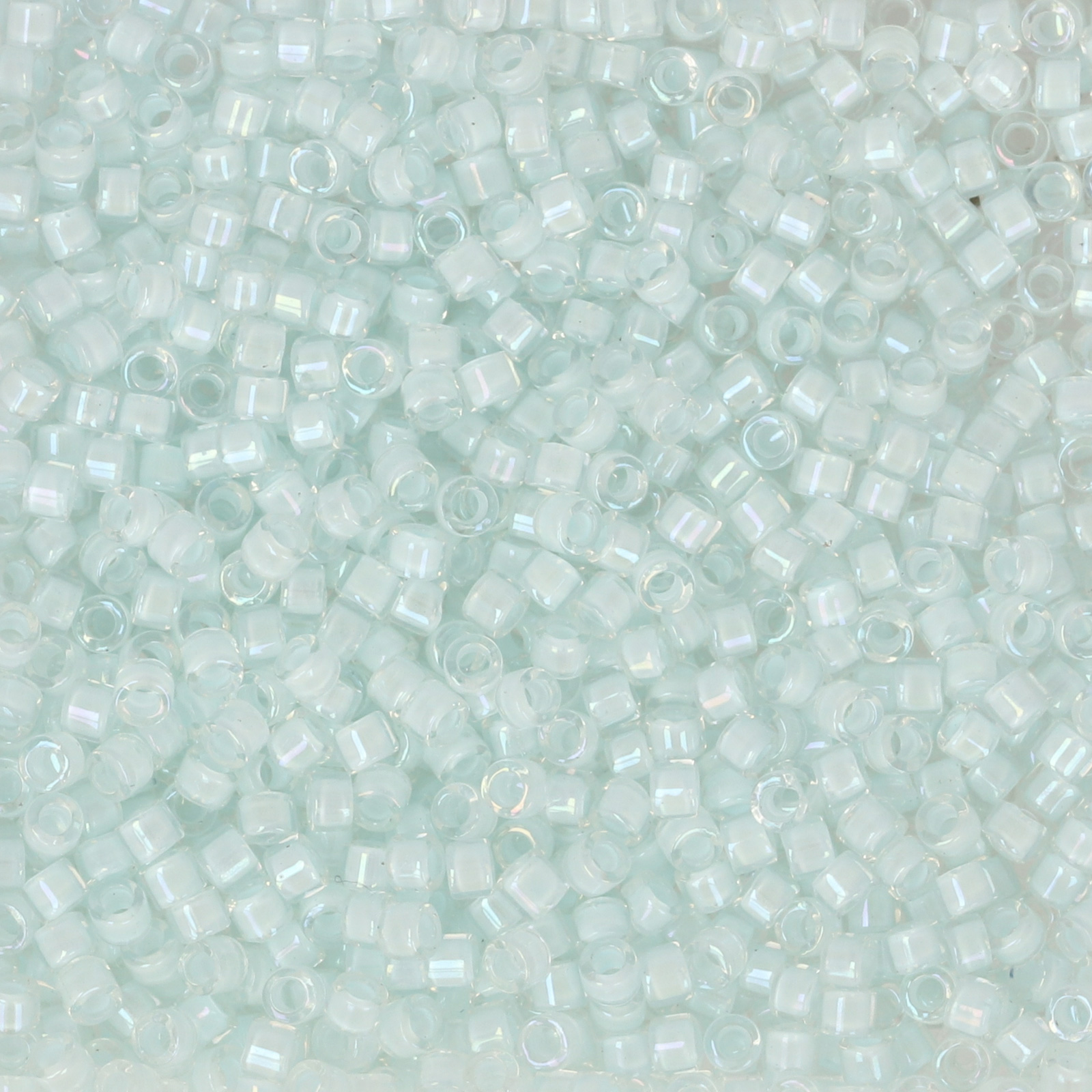 miyuki delica 11/0 - color-lined aqua mist/crystal | 8gr