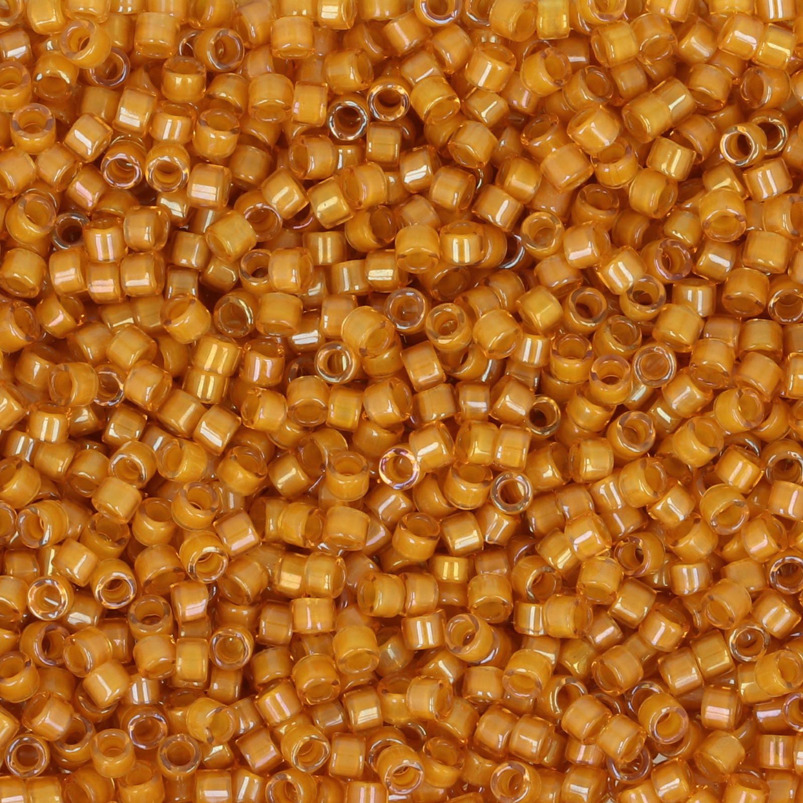 miyuki delica 11/0 - color-lined light amber/amber ab | 8gr