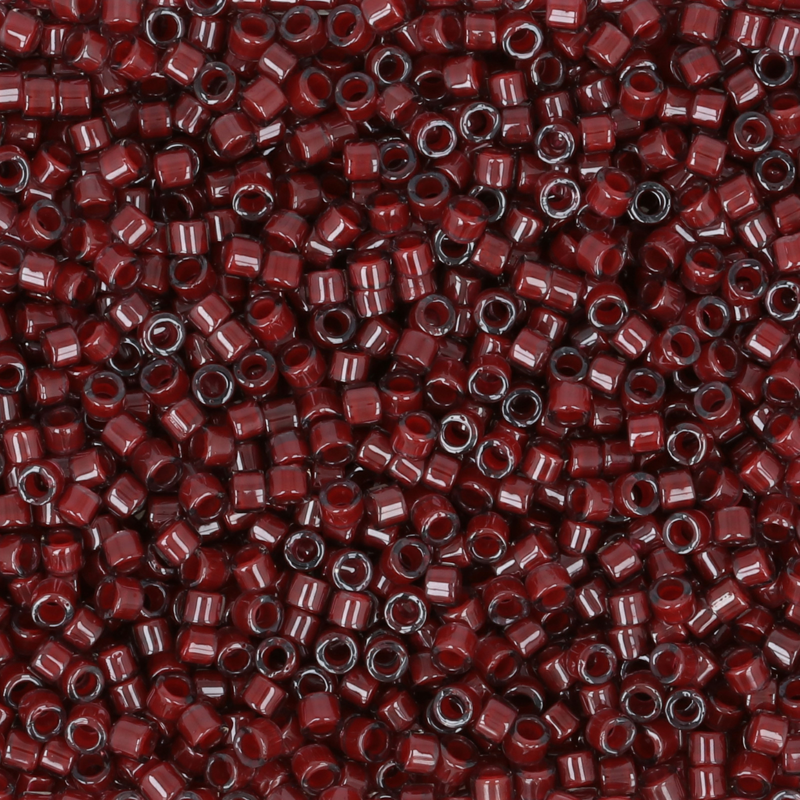 miyuki delica 11/0 - color-lined burgundy/crystal | 8gr