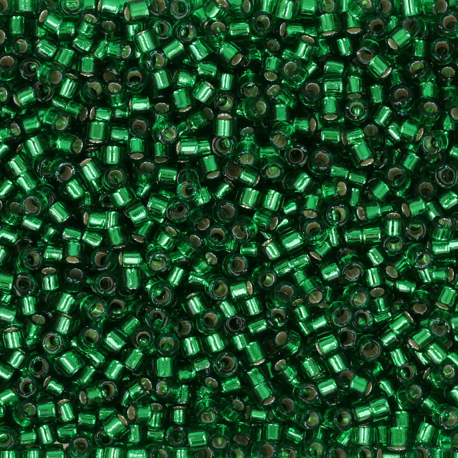 miyuki delica 11/0 - dyed silver-lined emerald green | 8gr