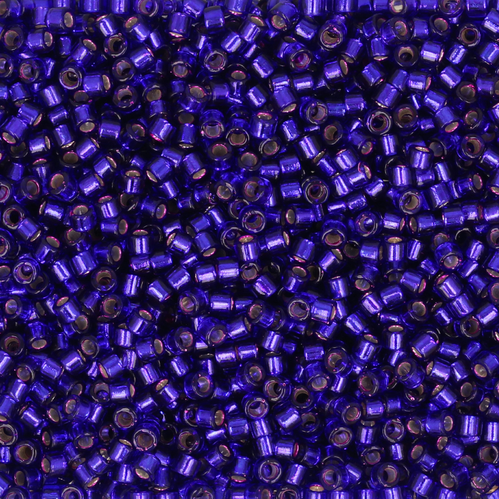 miyuki delica 11/0 - dyed silver-lined royal purple | 8gr