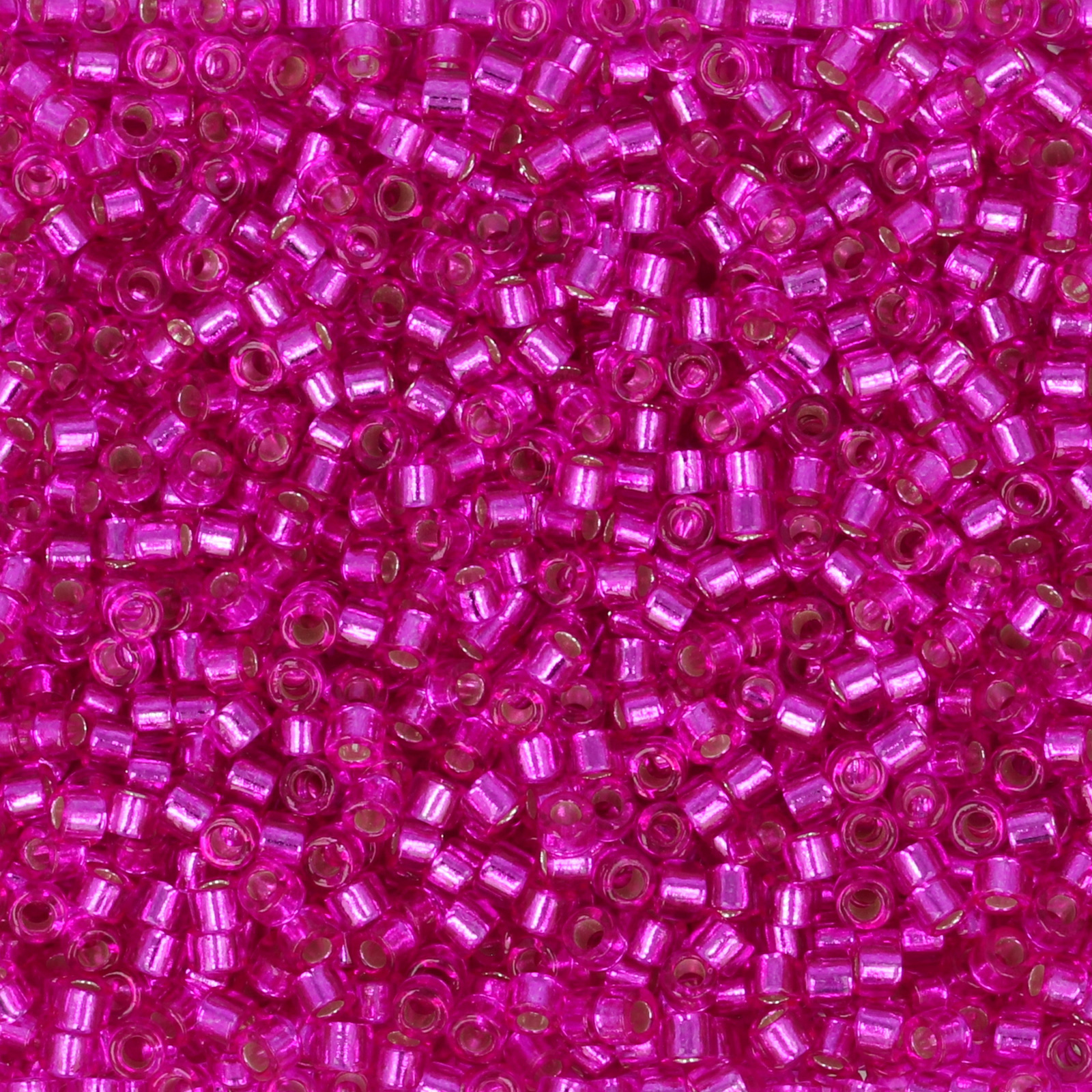 miyuki delica 11/0 - dyed transparent silver-lined bright fuchsia | 8gr