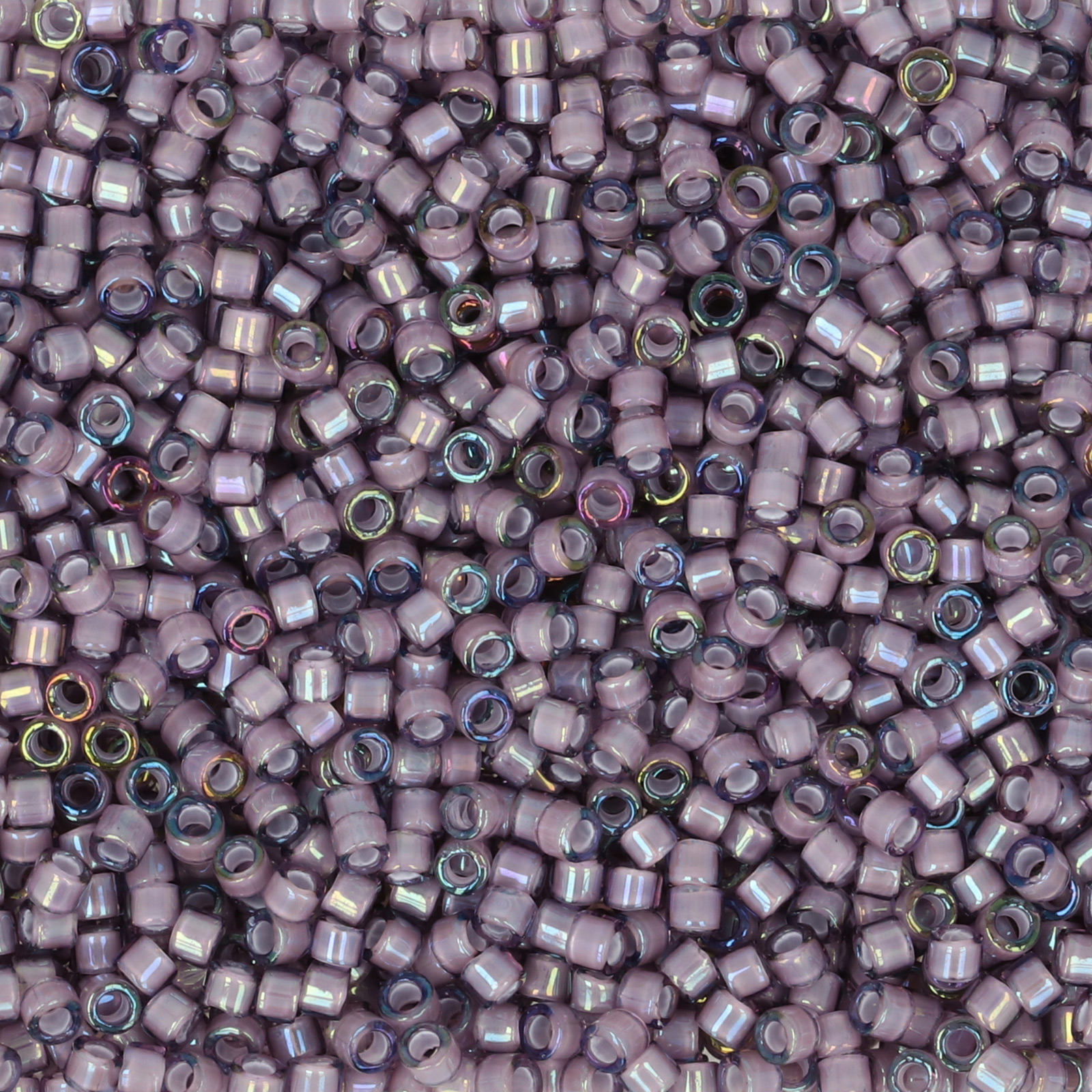miyuki delica 11/0 - color-liend white/amethyst ab | 8gr