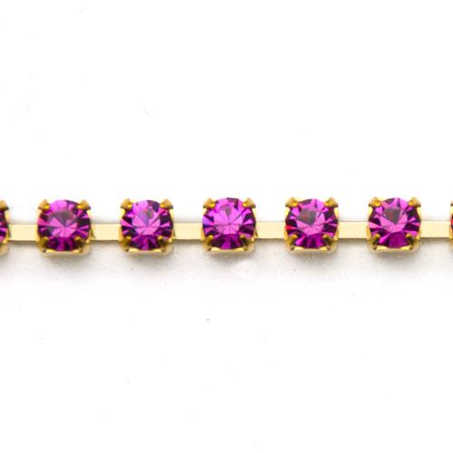 fuchsia preciosa strass chain pp24 (3mm) | 20cm