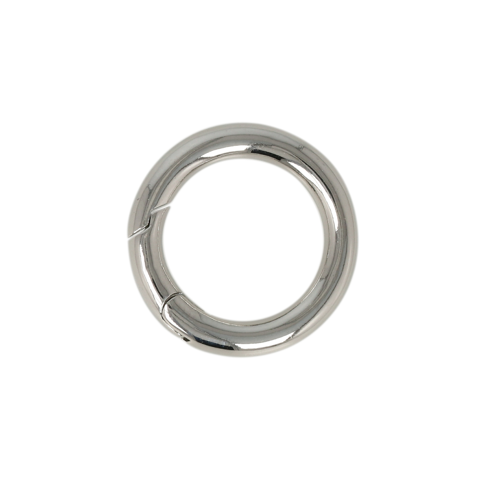rhodium silver plated lobster round clasp 10mm | 1pc