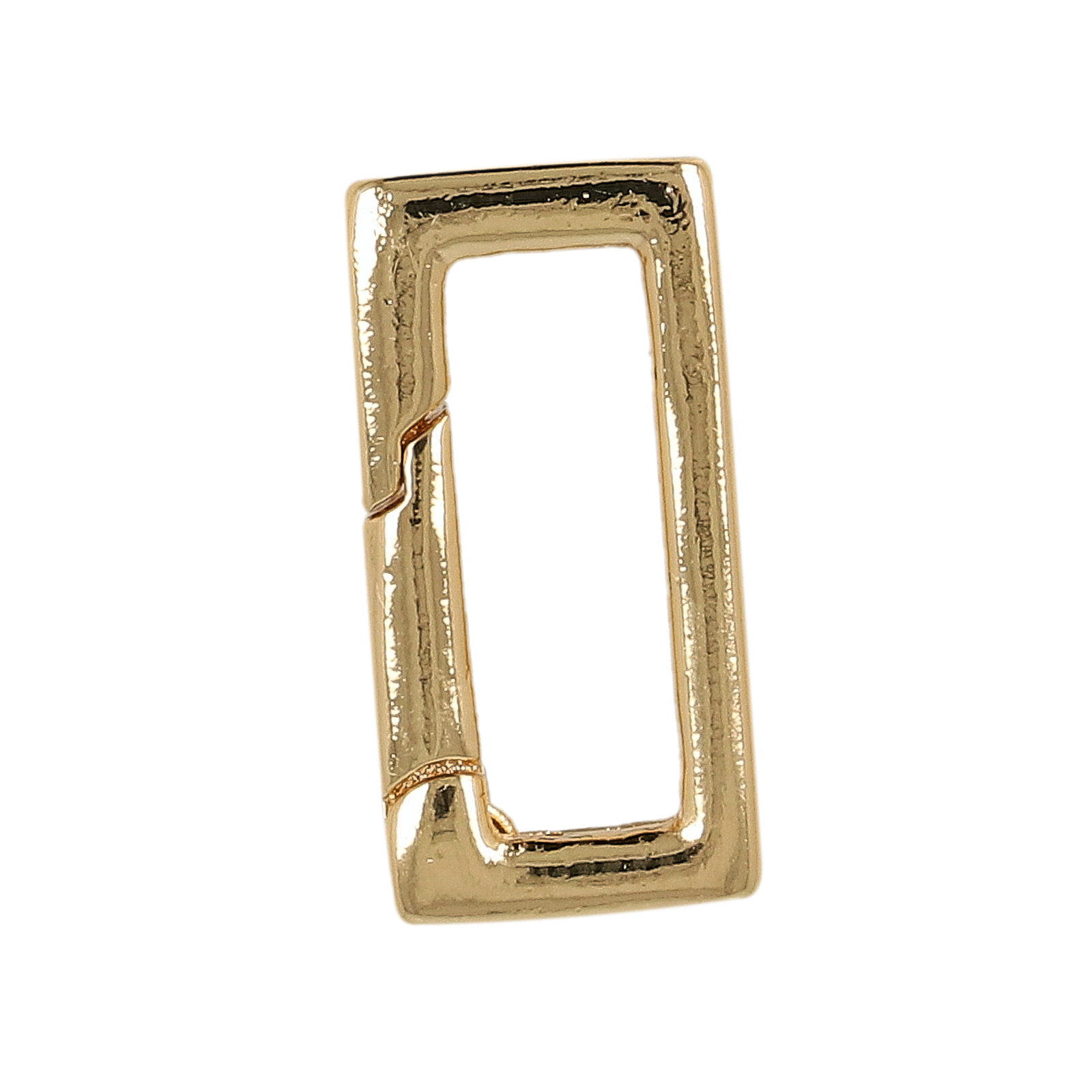 gold plated lobster rectangle clasp 15x7mm | 1pc