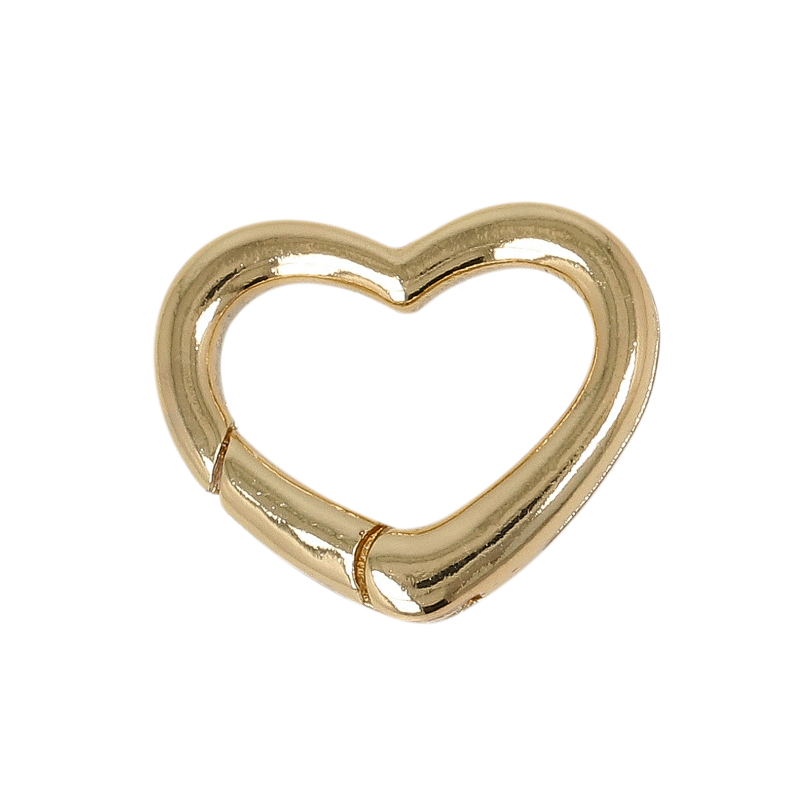 gold plated lobster heart clasp 13x11mm | 1pc