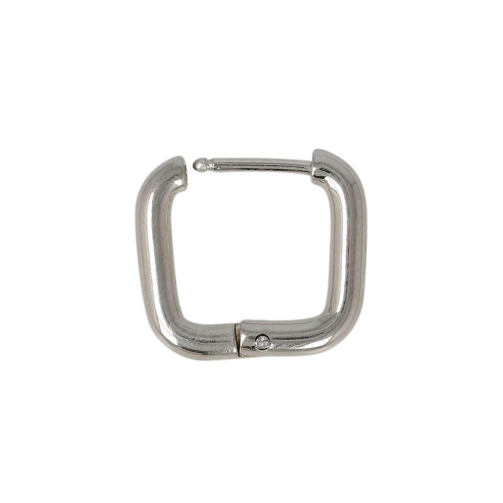 stainless steel square hoop earring 14mm | 2pc