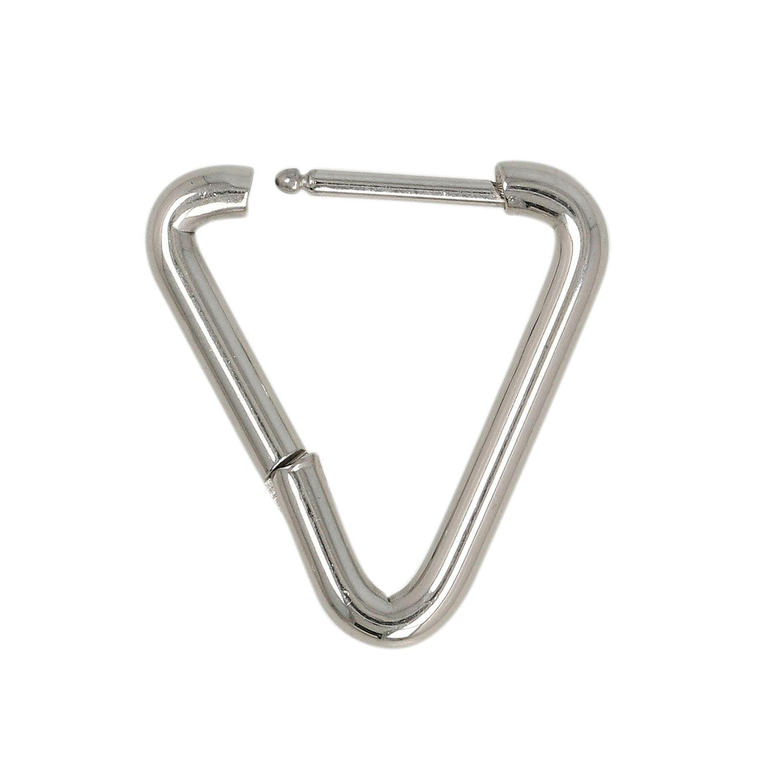 stainless steel triangle hoop earring 22,5x5mm | 2pc