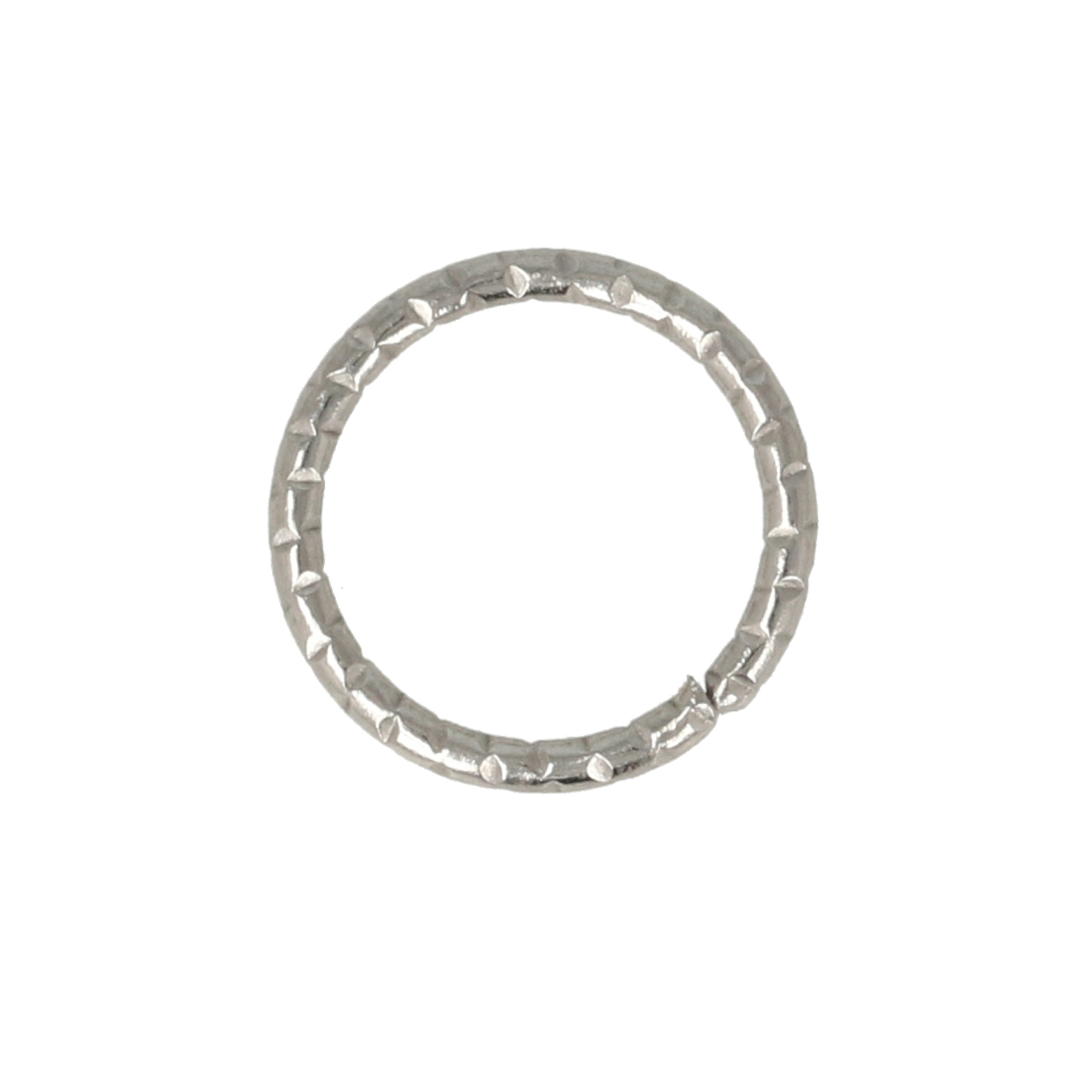 stainless steel striped open jump ring 10mm - wire 0,8mm | 20pc