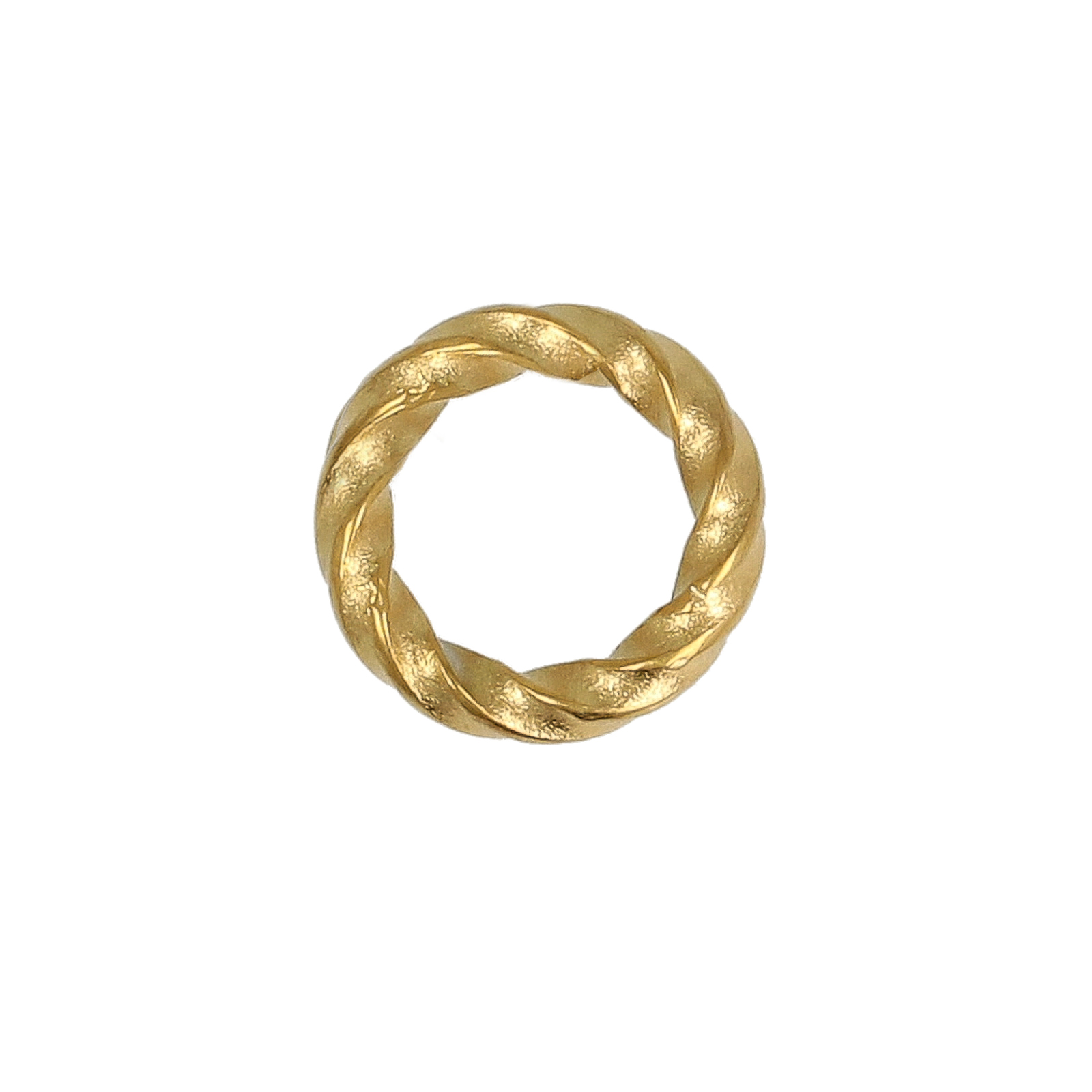 geschlossene biegeringe twisted vergoldet edelstahl 8mm - wire 1,5mm | 10st