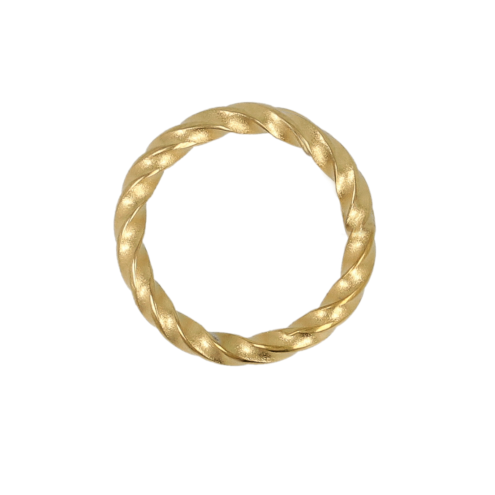 geschlossene biegeringe twisted vergoldet edelstahl 12mm - wire 1,5mm | 10st