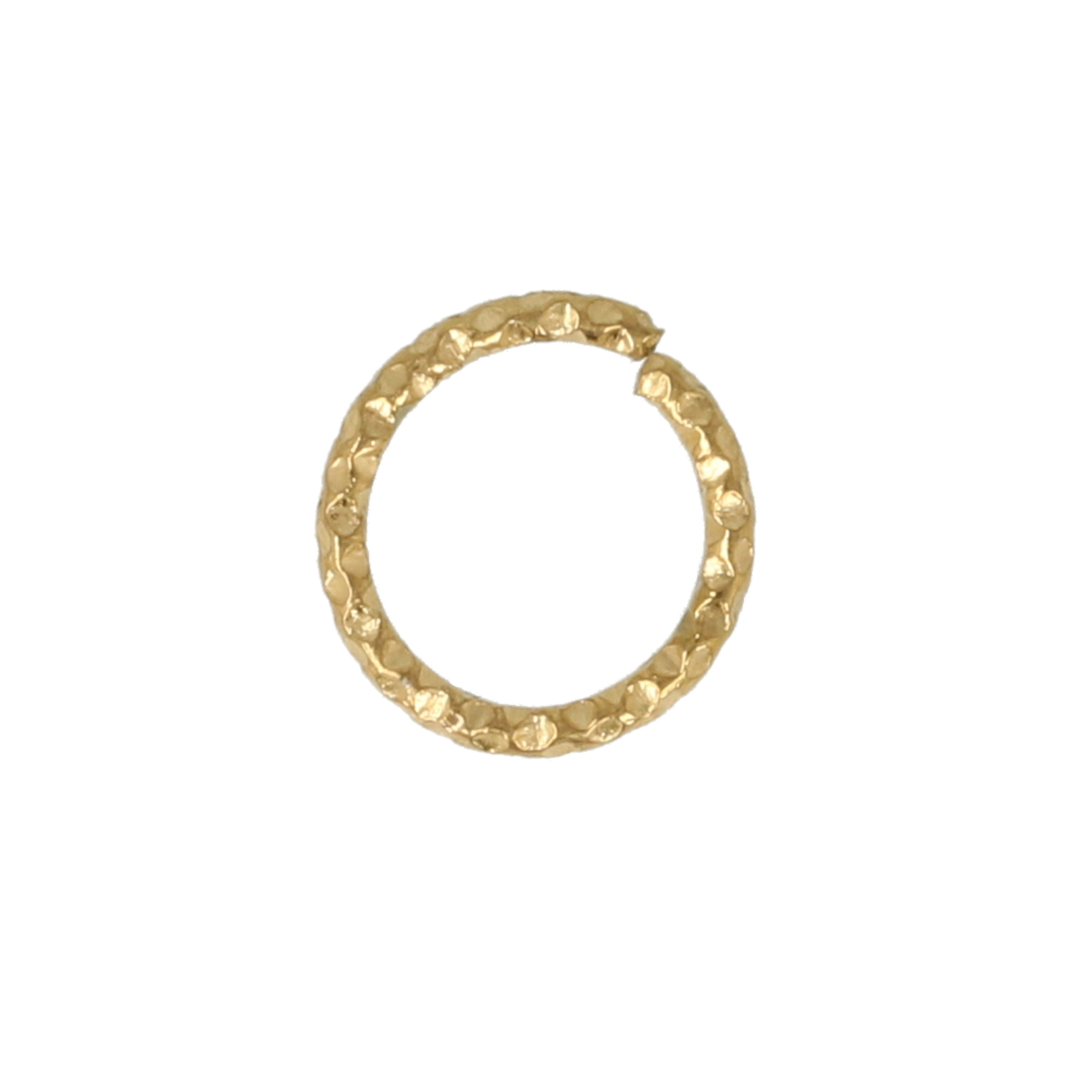 gold plated stainless steel diamond cut open jump ring 8mm - wire 0,8mm | 15pc
