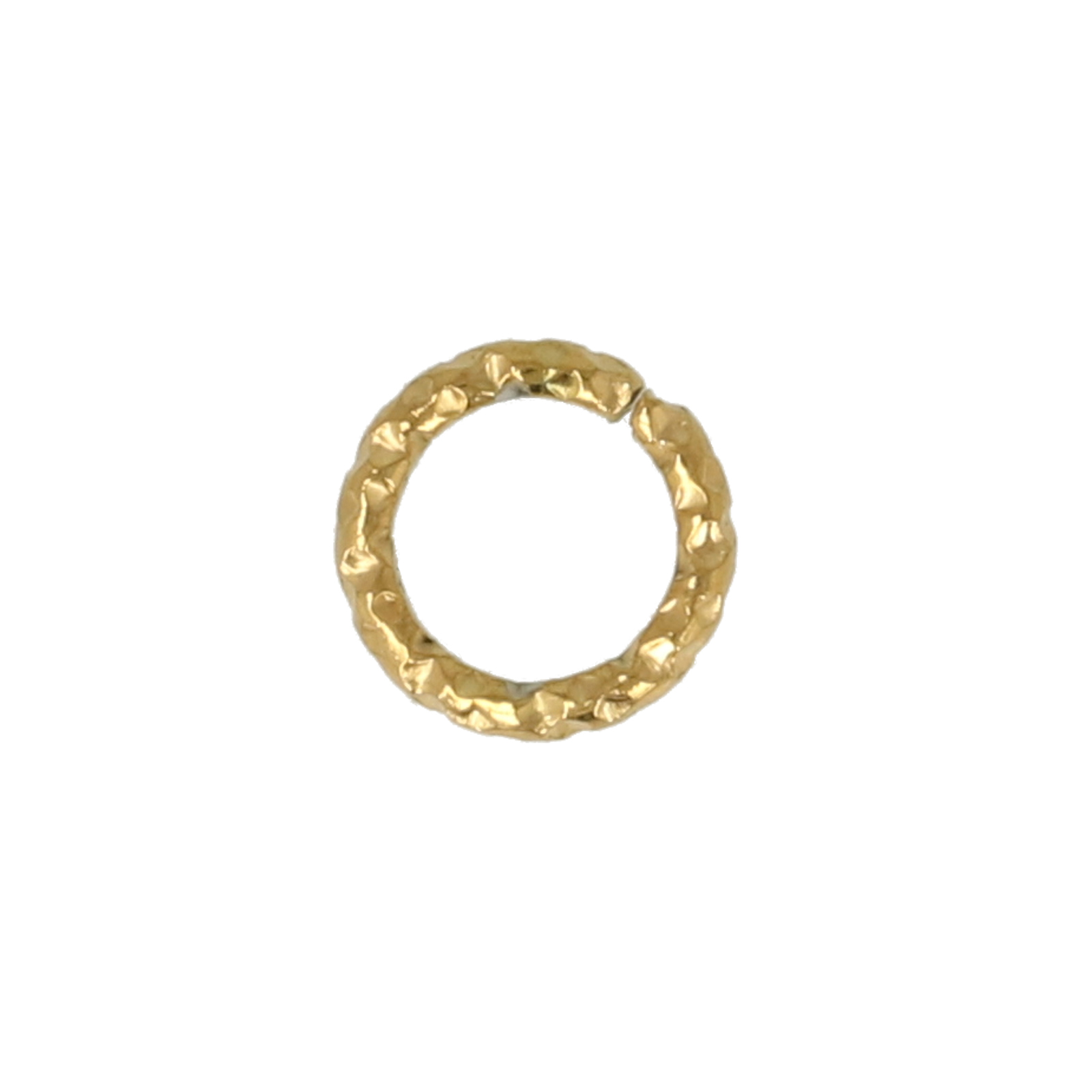 biegeringe diamantschliff vergoldet edelstahl 6mm - wire 1mm | 15st