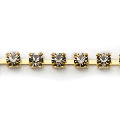 strassketten preciosa pp24 (3mm) black diamond | 20cm