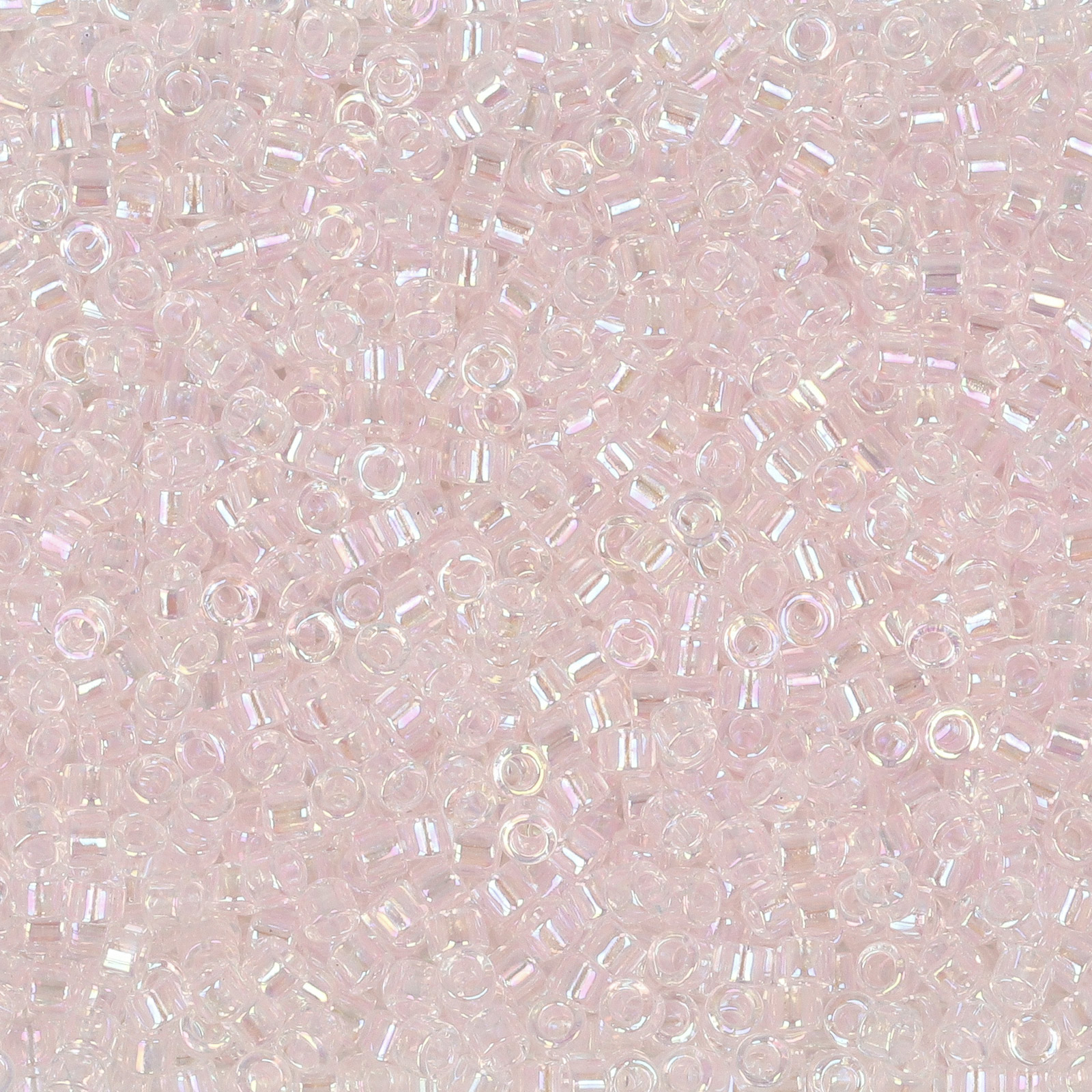 miyuki delica 11/0 - color-lined transparent pale pink/crystal ab | 8gr