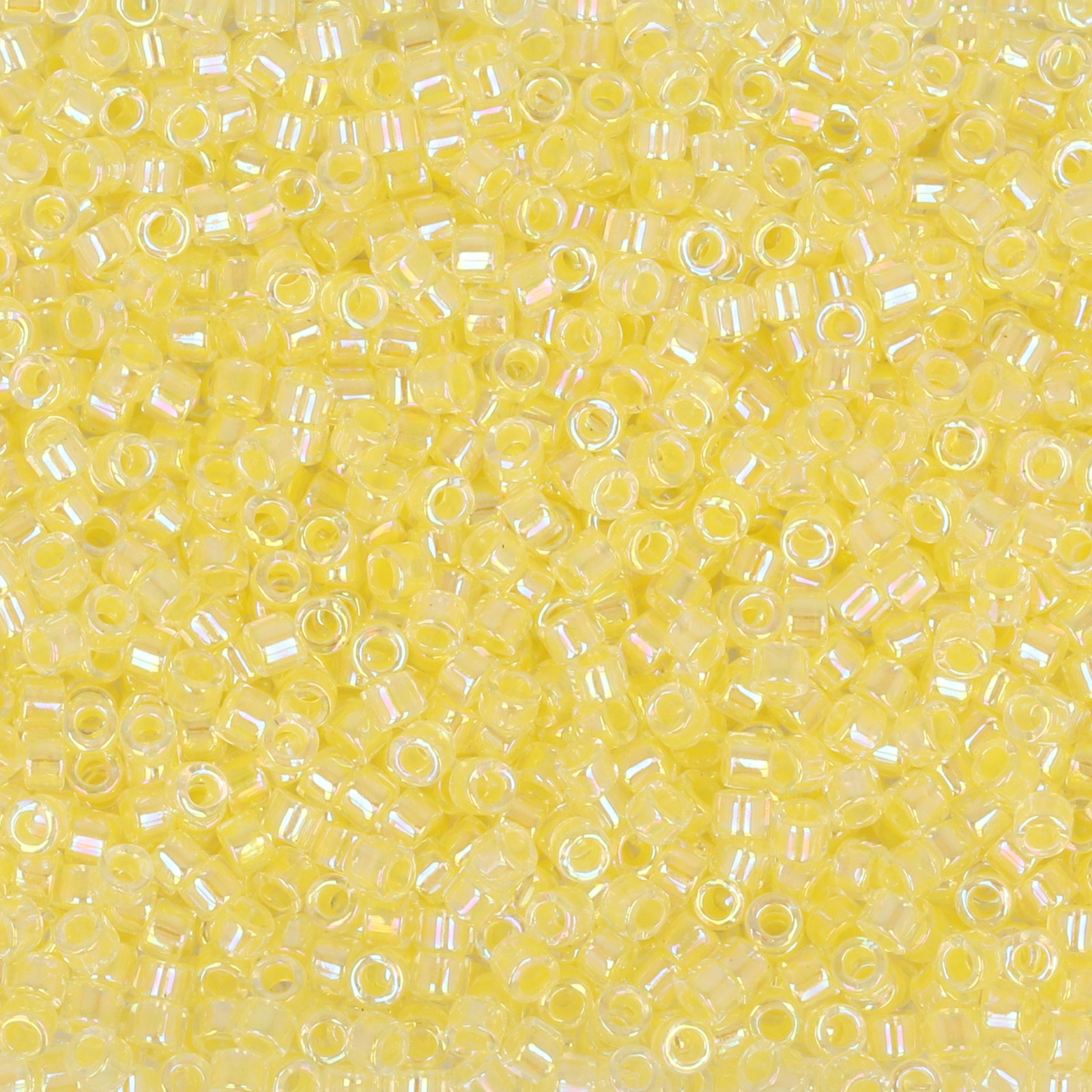 miyuki delica 11/0 - color-lined light yellow/crystal ab | 8gr