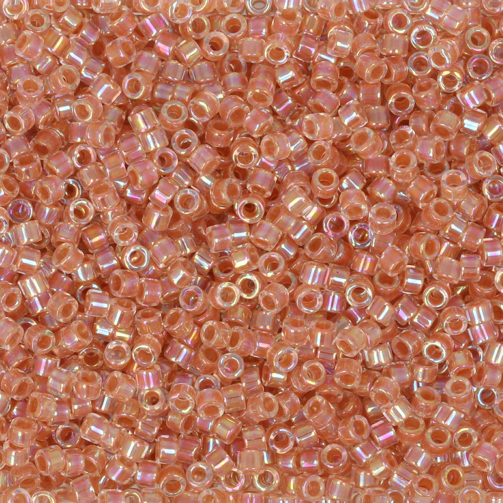 miyuki delica 11/0 - color-lined peach gold/crystal ab | 8gr