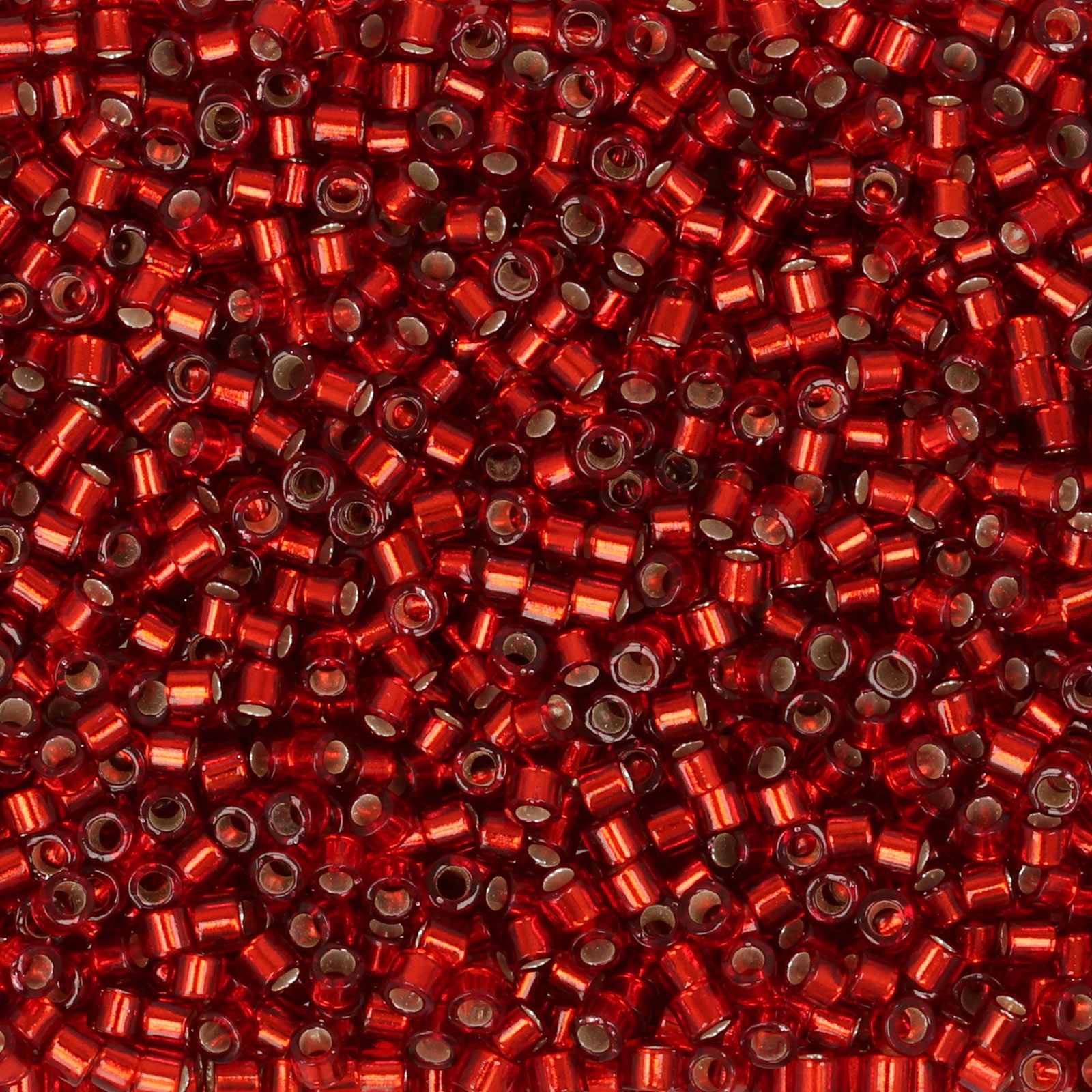 miyuki delica 11/0 - dyed silver-lined ruby red | 8gr