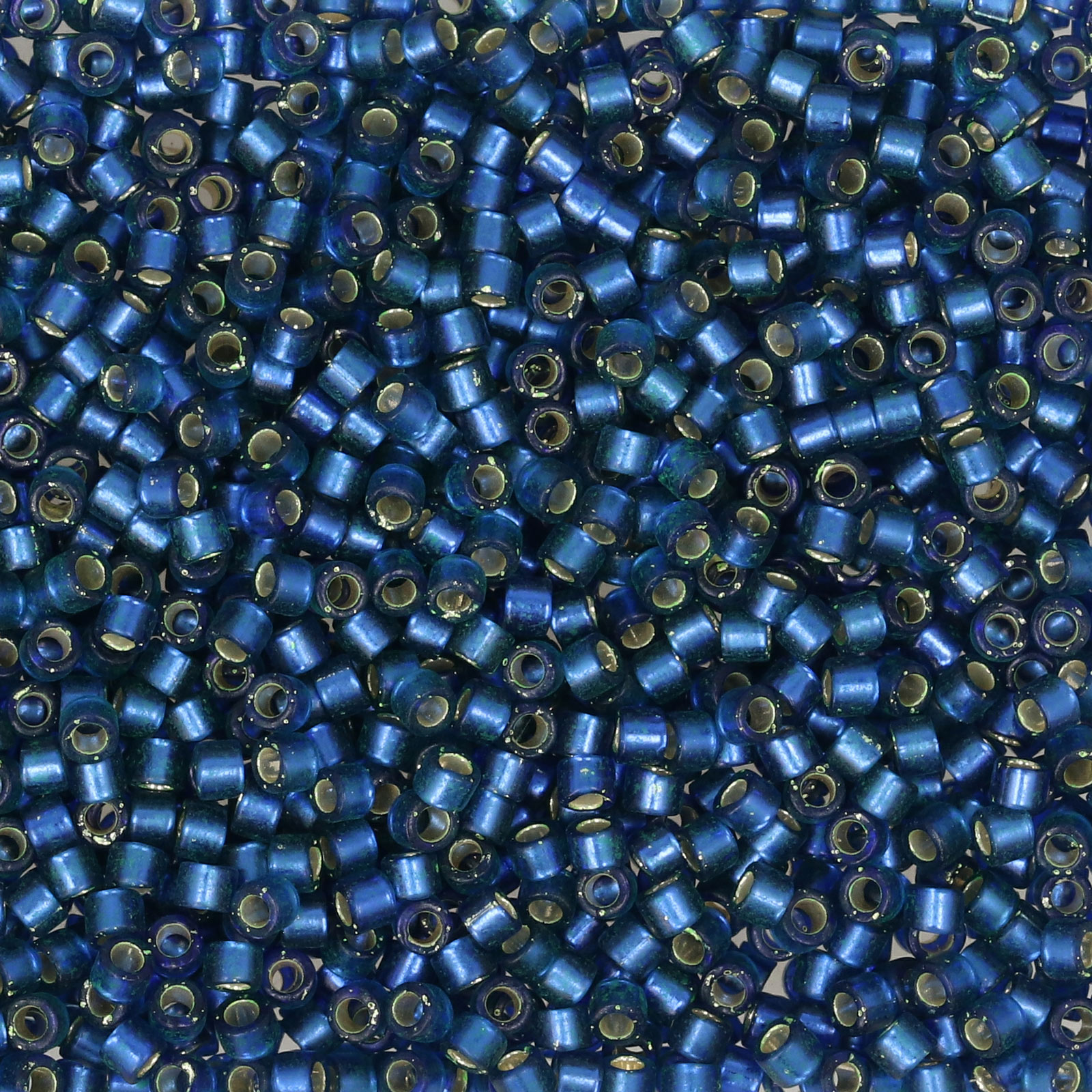 miyuki delica 11/0 - silver-lined semi-matte dyed blue | 8gr