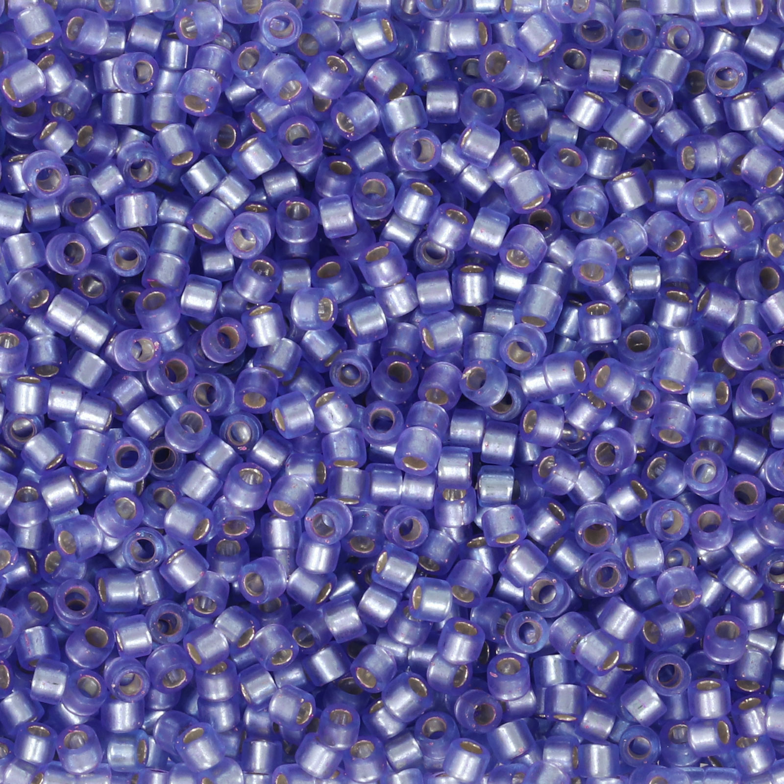miyuki delica 11/0 - dyed silver-lined semi matte purple | 8gr