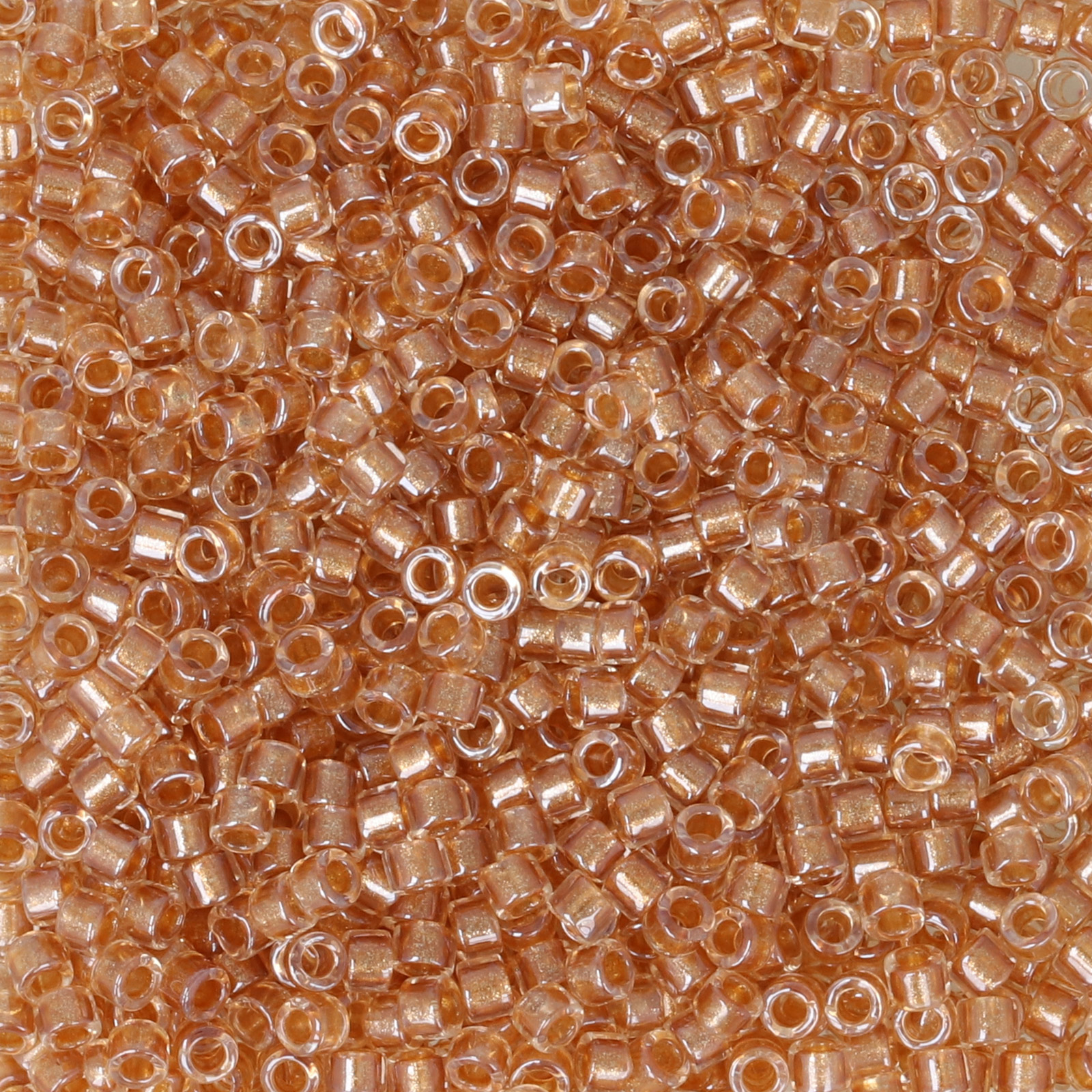 miyuki delica 11/0 - color-lined sparkle rose gold/crystal | 8gr