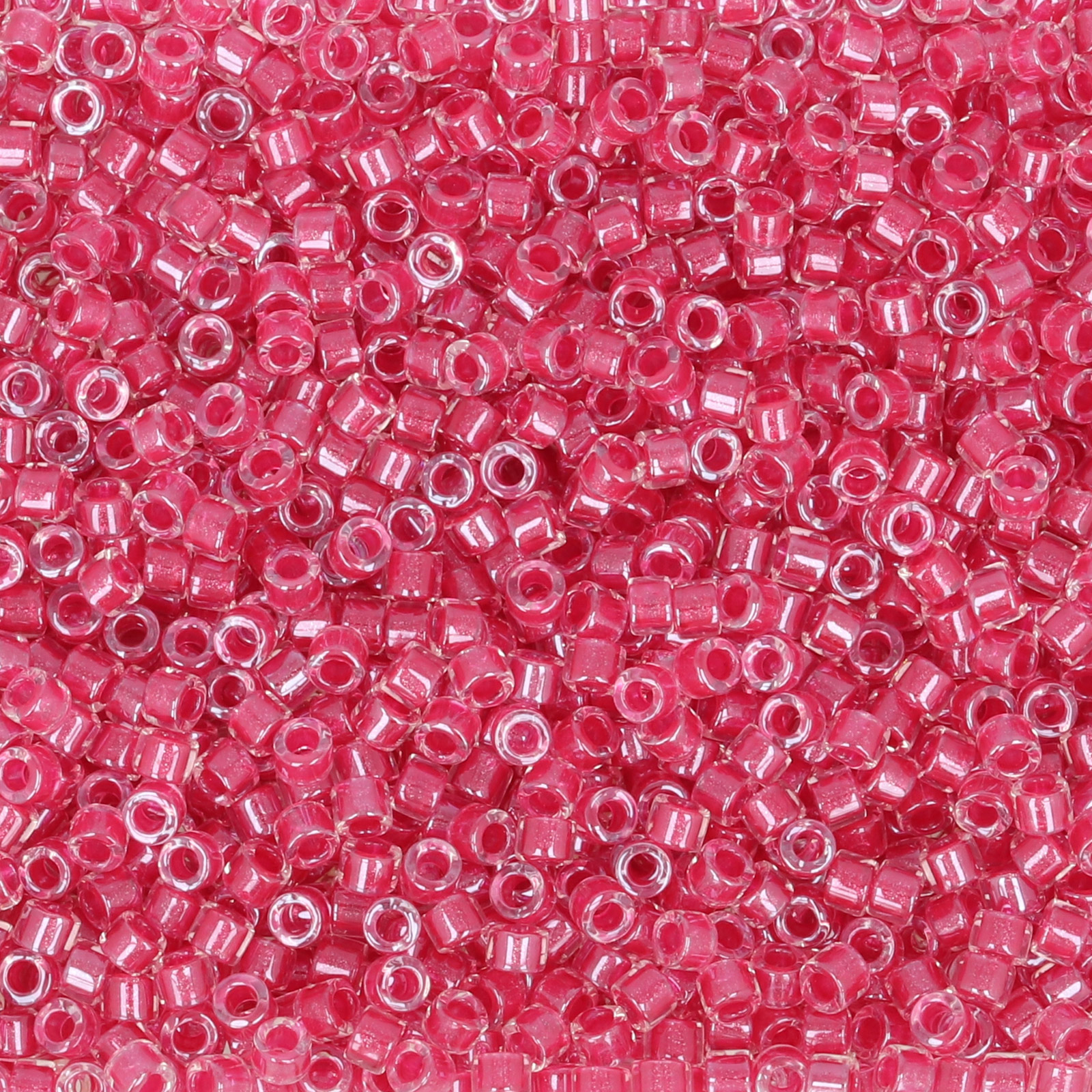 miyuki delica 11/0 - color-lined pink copper/crystal | 8gr