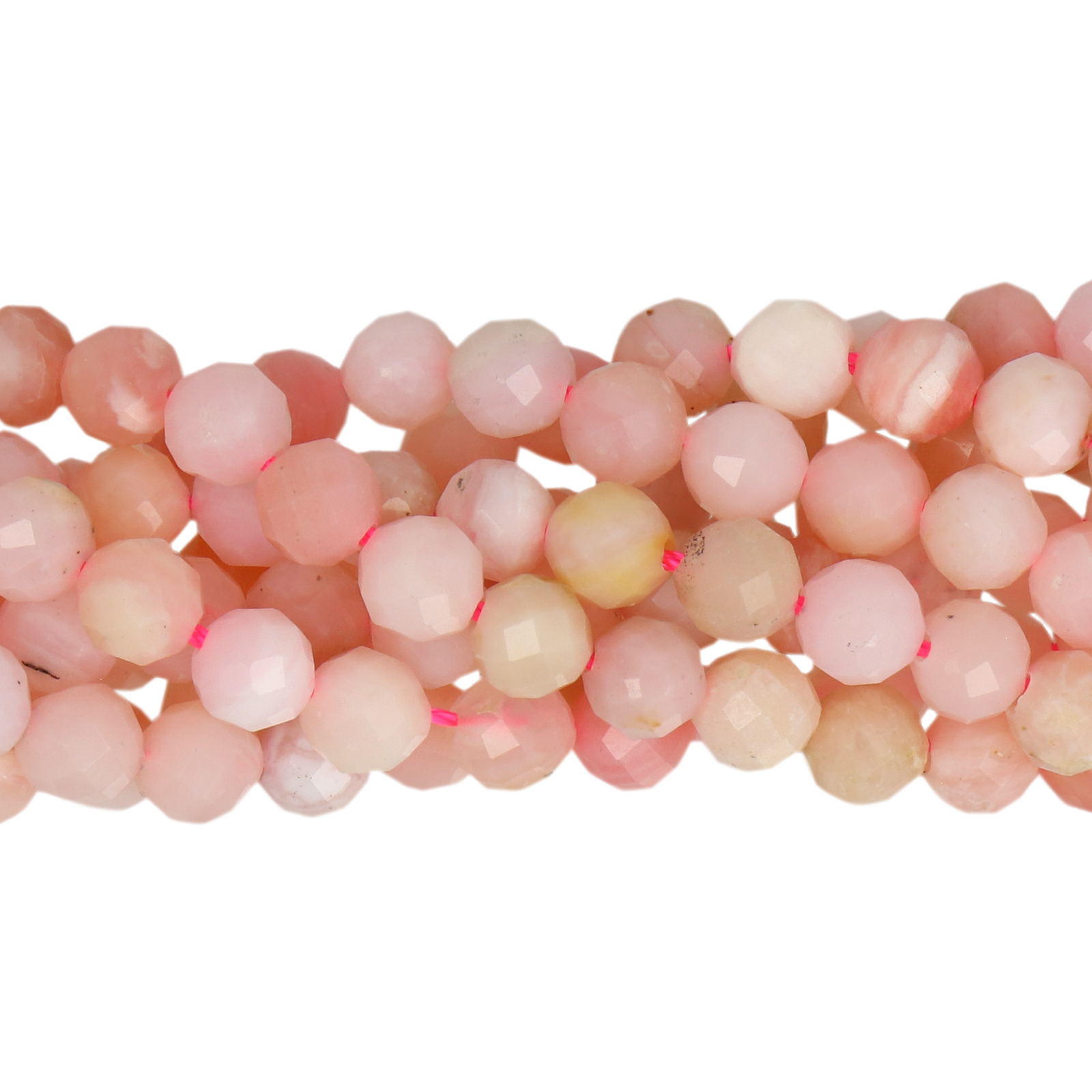 pink opal faceted round 5mm | 10pc